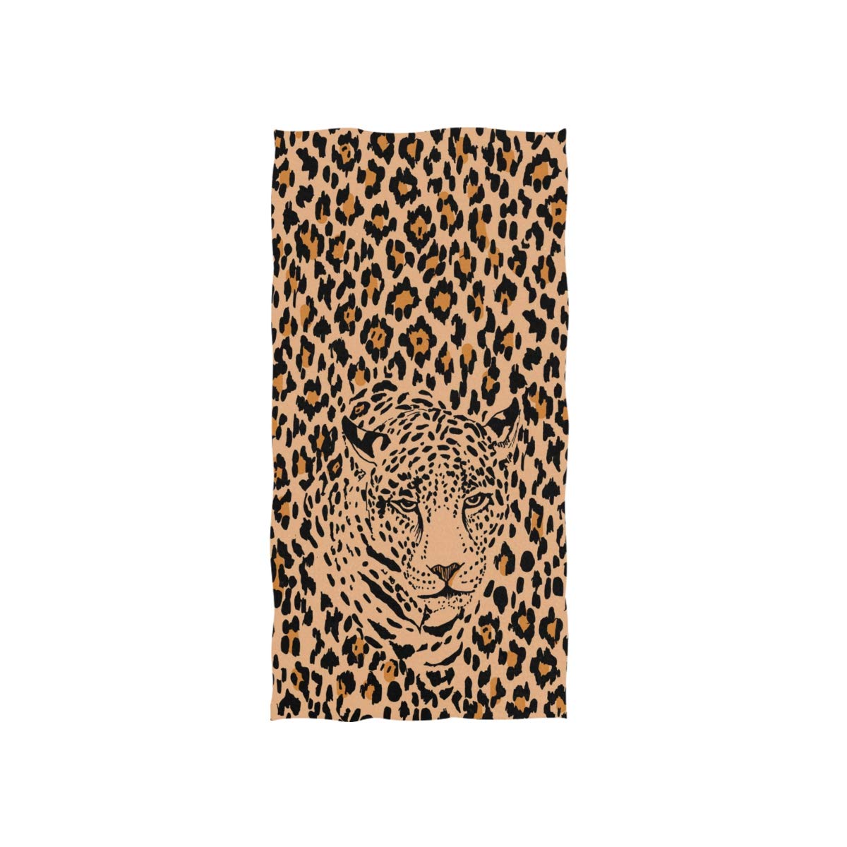 Linomo Girls Hand Towel Leopard Print Towel Cotton Face Towel Dish Towel For Kids Boys Adult