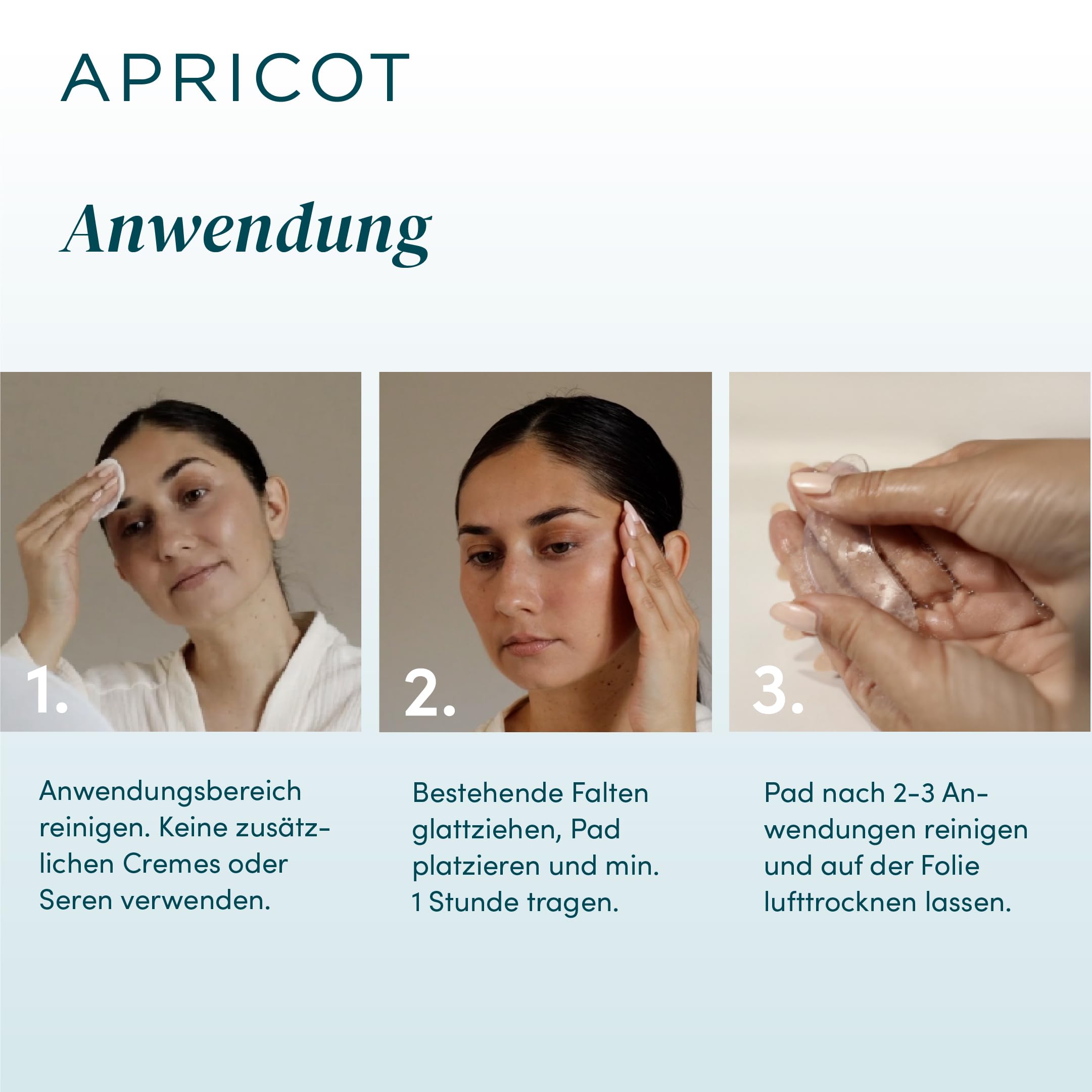 APRICOT Hyaluron Augenpads aus medizinischem Silikon mit niedermolekularem Hyaluron - Bis zu 30x Wiederverwendbar, Dermatologisch Bestätigt, Vegan & Tierversuchsfrei - Augenpads gegen Augenringe
