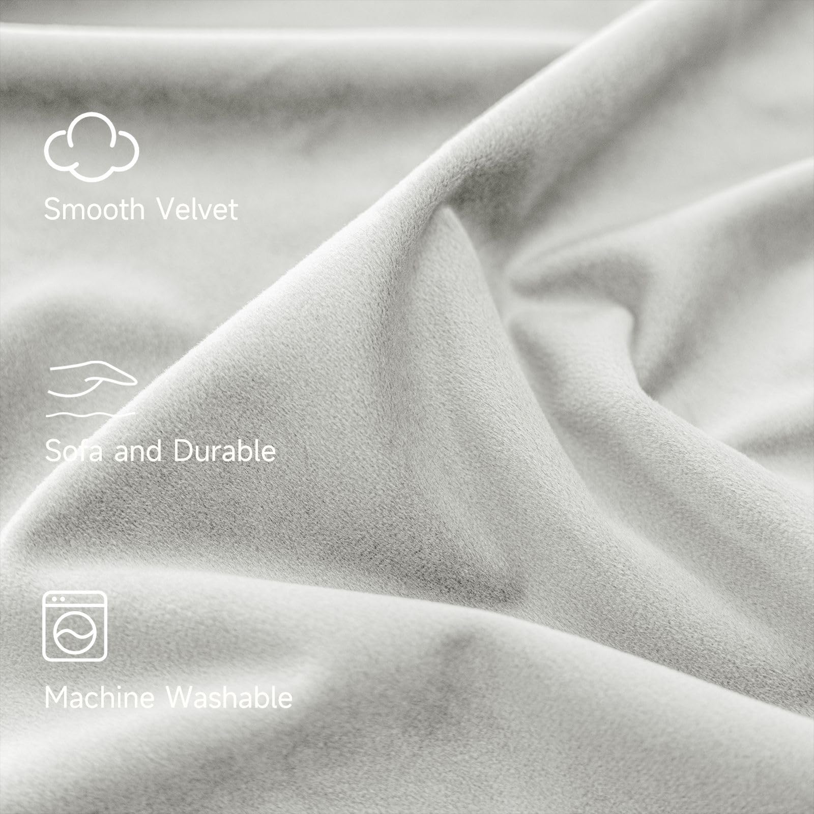 Ystyle Velvet Curtains, Thermal Curtain, Cold Protection, Opaque Curtains with Eyelets, Blackout Curtain, Thermal Curtain - Image 3