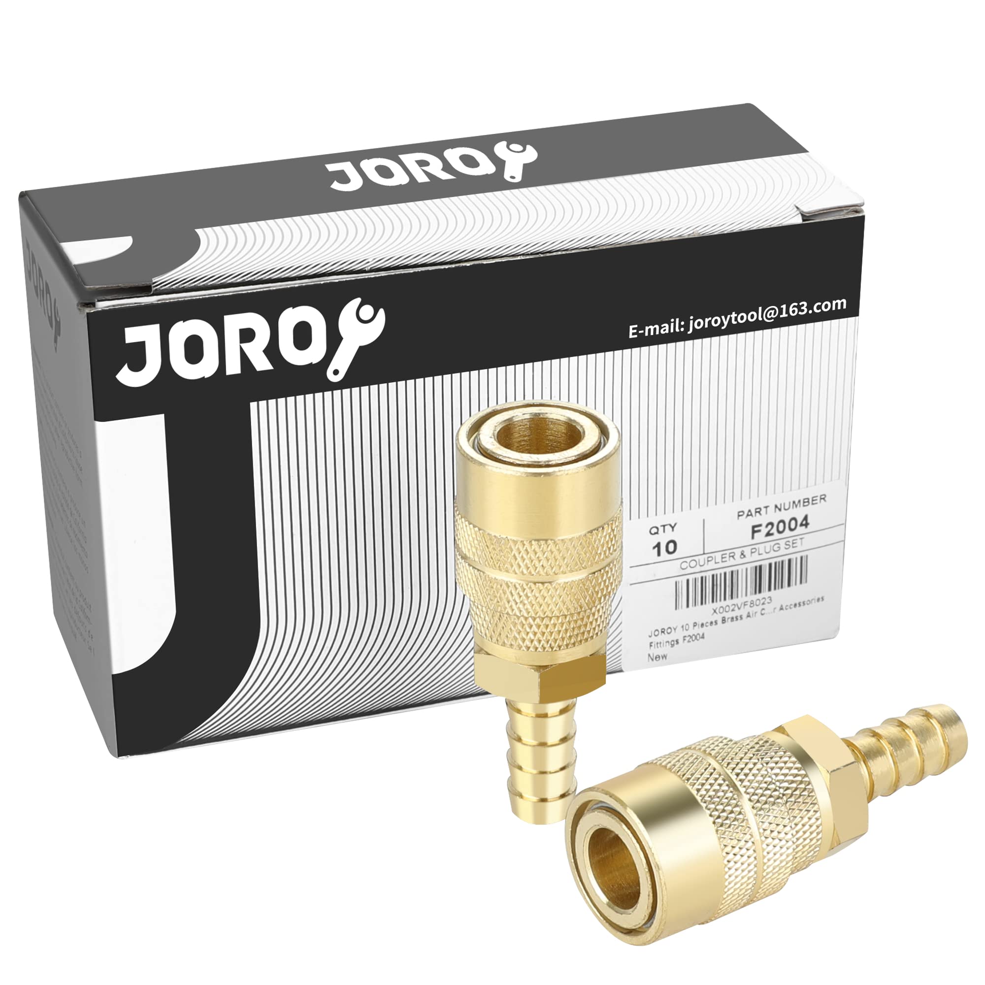 JOROY Air Coupler - 10 Pack Brass Fittings -5 JOROY Air Coupler - 10 Pack Brass Fittings -5