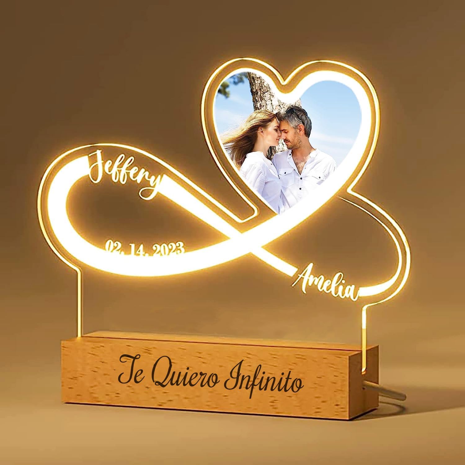 Lámpara LED Personalizada Infinito Love 2.0 - Regalo Original