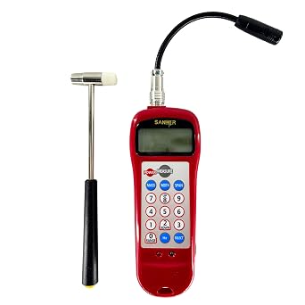 Sonic Belt Tension Meter, V-Belt, 10Hz-5000Hz, 0.01-99900N, LCD Backlit Display, 500 Groups Storage Data, Automatic Sensitivity Calibration