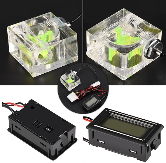 Computer Water Cooling Thermometer, Water Meter, Computer Temperature Detector Kit, PC Computer 3 Way Meter Digital Thermometer Suitable for Water Cooling System Kit