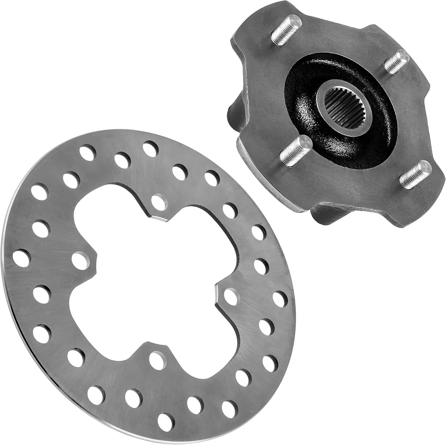 Caltric Front Left/Rear Wheel Hub with Break Disc Compatible with Honda Rancher 420 TRX420FM 4X4 2020-2022