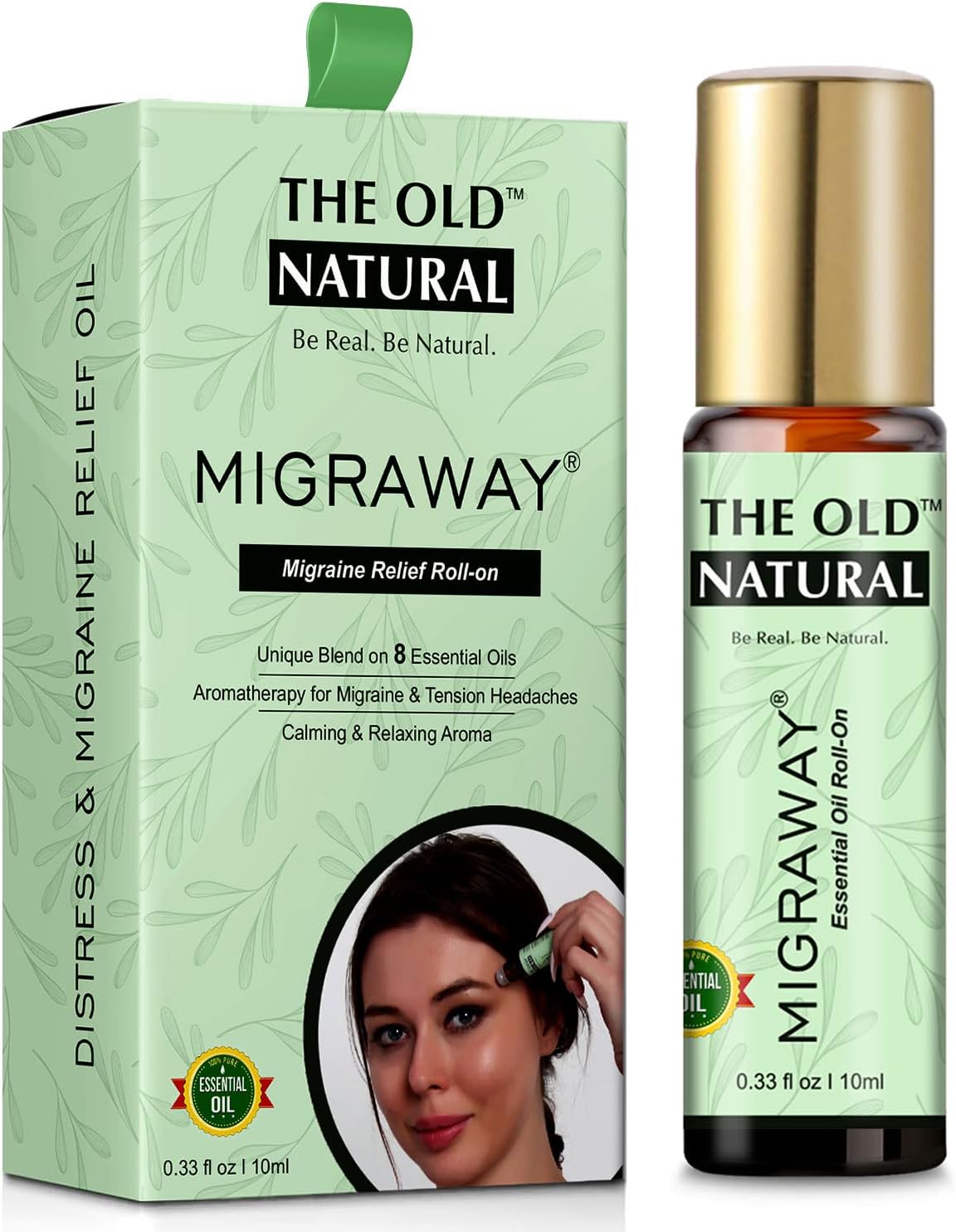 Migraway Roll On For Instant Relief From Migraine, Headache & Stress, Unique Blend Of Essential Oils 10 ml |Migraine Go Roll On (Pack of 1-10ml)