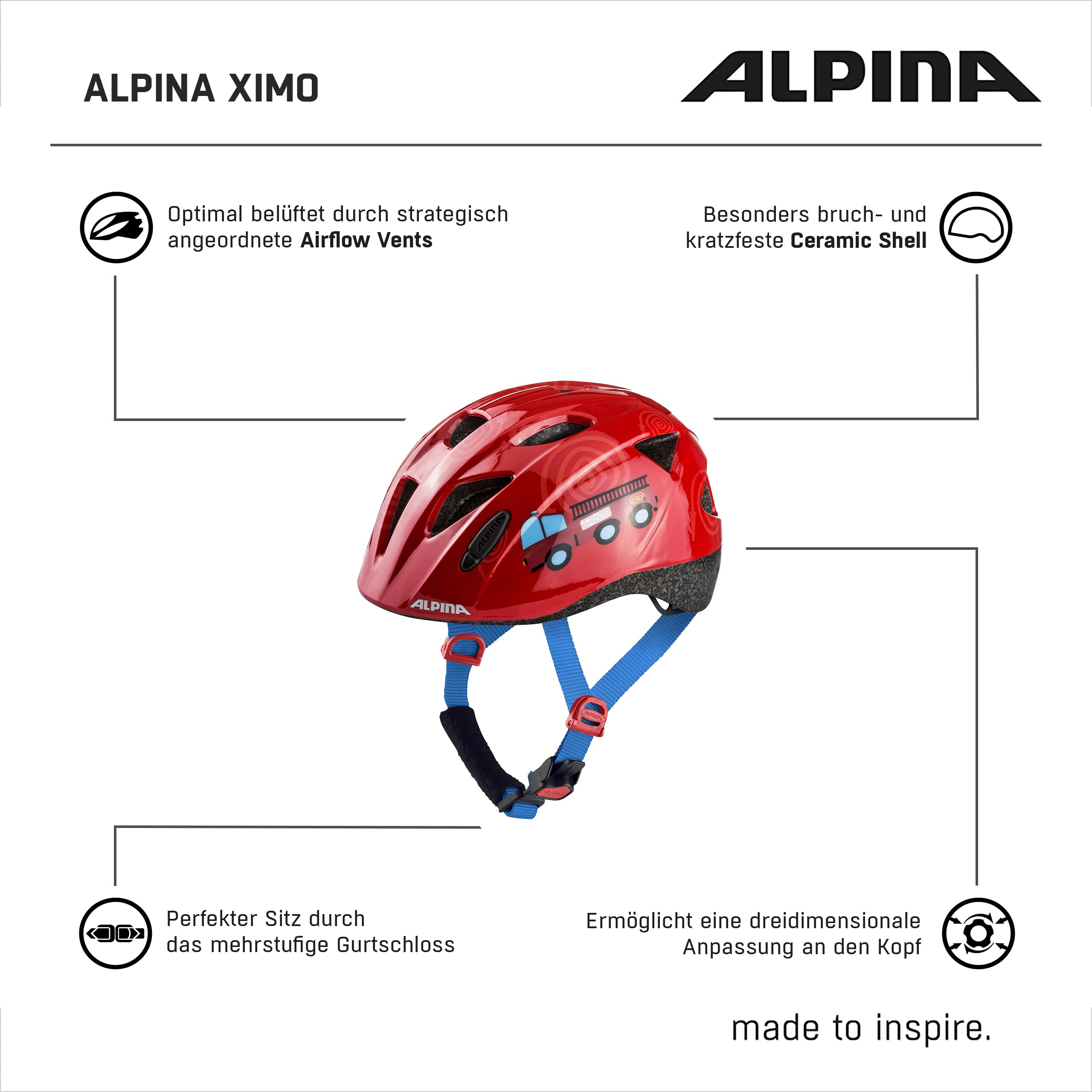 ALPINA Kinderfahrradhelm Ximo