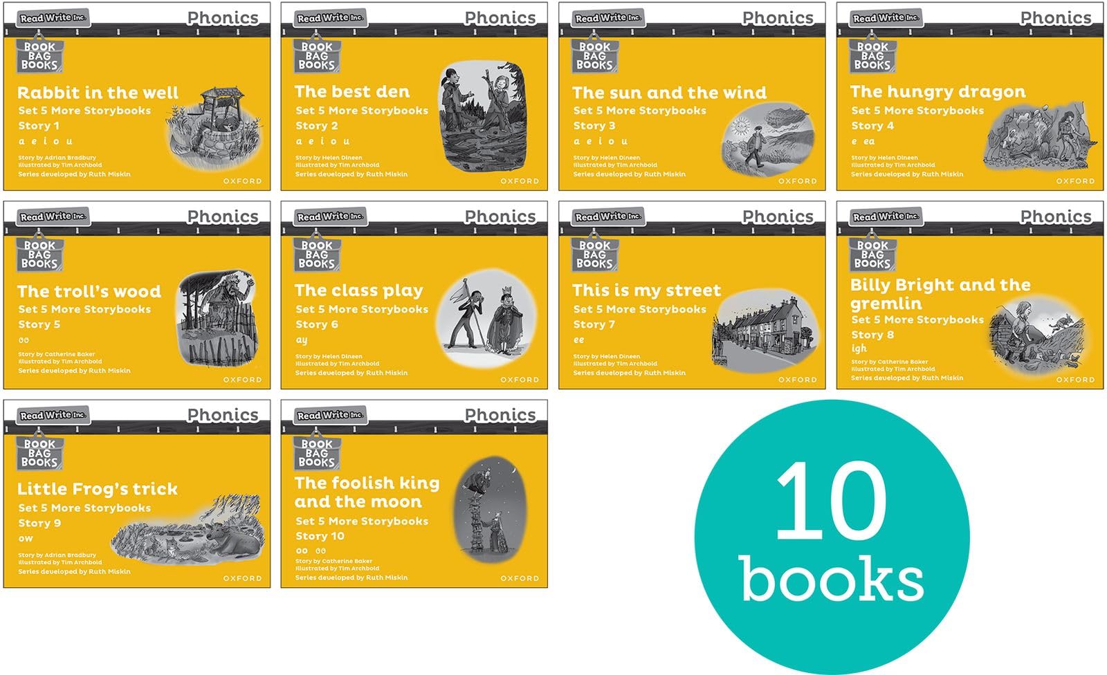 Yellow Set 5 More Black & White Storybooks (Pack of 10) (Read Write Inc. Phonics More Storybooks)