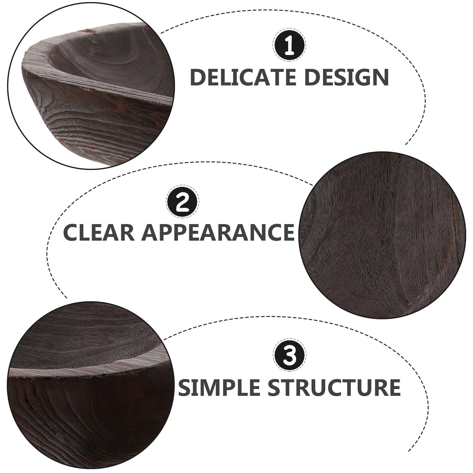 SHERCHPRY Ciotola Decorativa in Legno Rustica per Pane e Decorazioni Casa Design Versatile e Stile Artigianale per Centrotavola e Complementi da Cucina