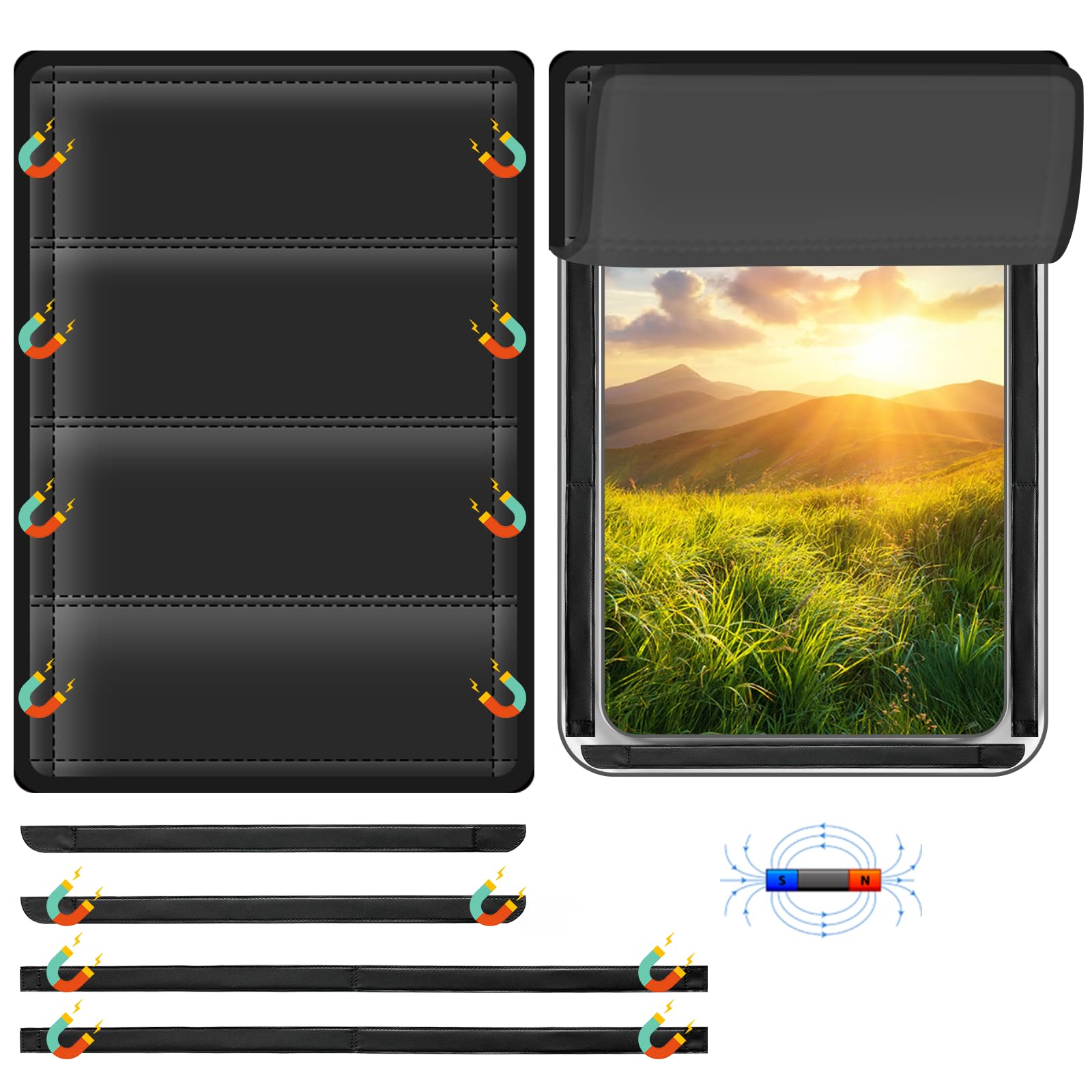 RV Window Screens: How to Choose the Perfect One 4 Veharvim Magnetic RV Door Shade (25 x 16 in)