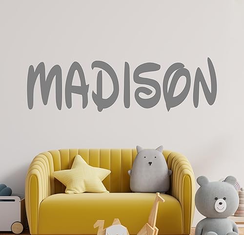 Calcomanía de pared con nombre personalizado para niños y niñas, calcomanía de pared para cuarto de bebé, decoración de pared para habitación de