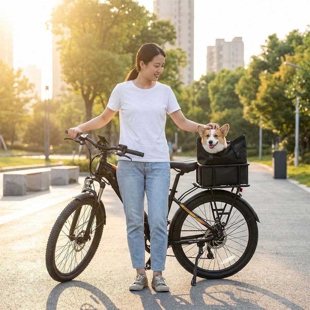 Borsa impermeabile rimovibile per bicicletta con strato isolante, grande borsa per trasporto anteriore e posteriore per bicicletta e bici elettrica