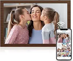 Moldura de fotos digital Kosshe de 10,1 polegadas, WiFi, táctil HD IPS 1280 x 800, 16 GB, rotação automática