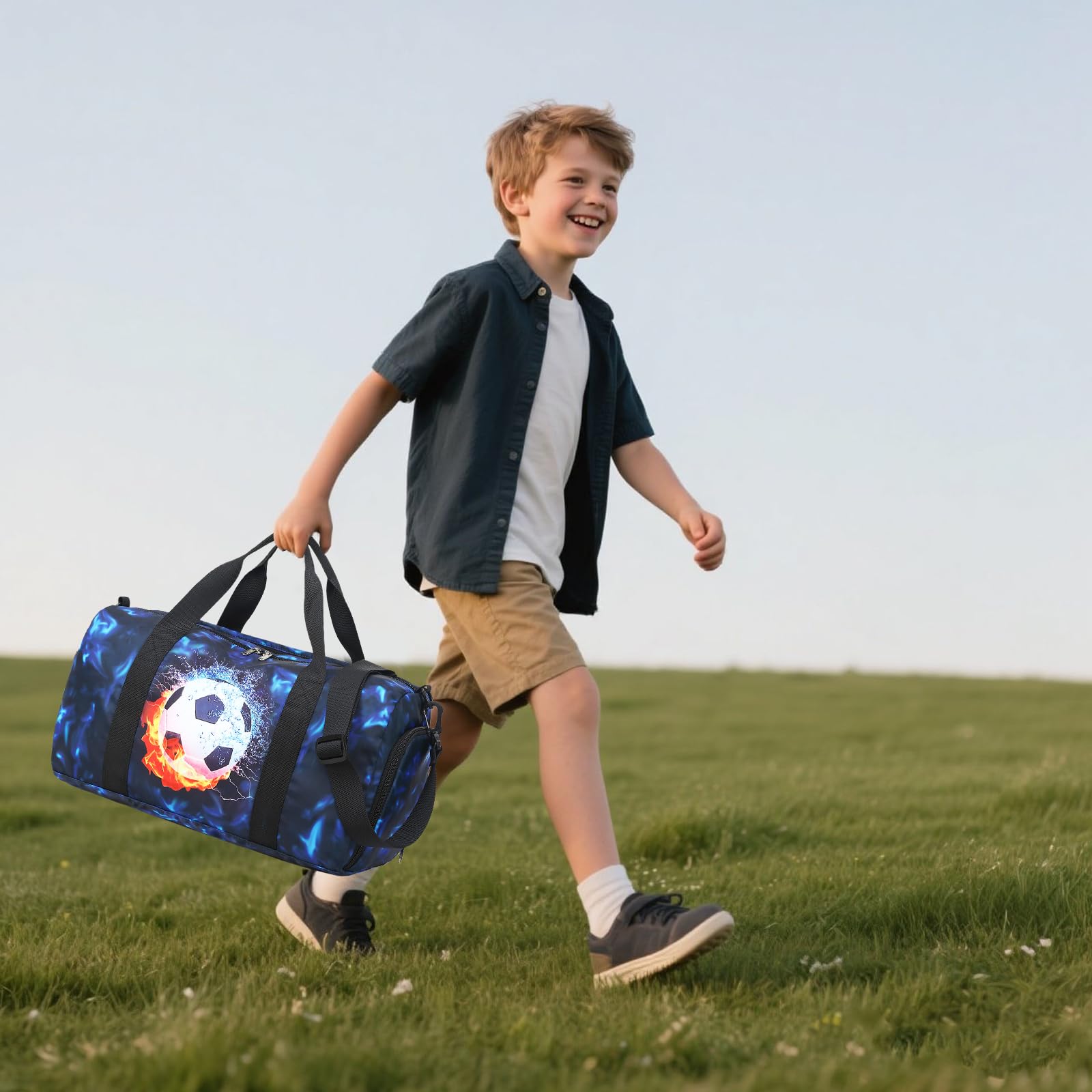 LEDAOU Sporttasche Kinder Schwimmtasche Jungen Damen mit Schuhfach und Nassfach Badetasche Teenager Kleine Reisetasche Fitnesstasche Sports Outdoor