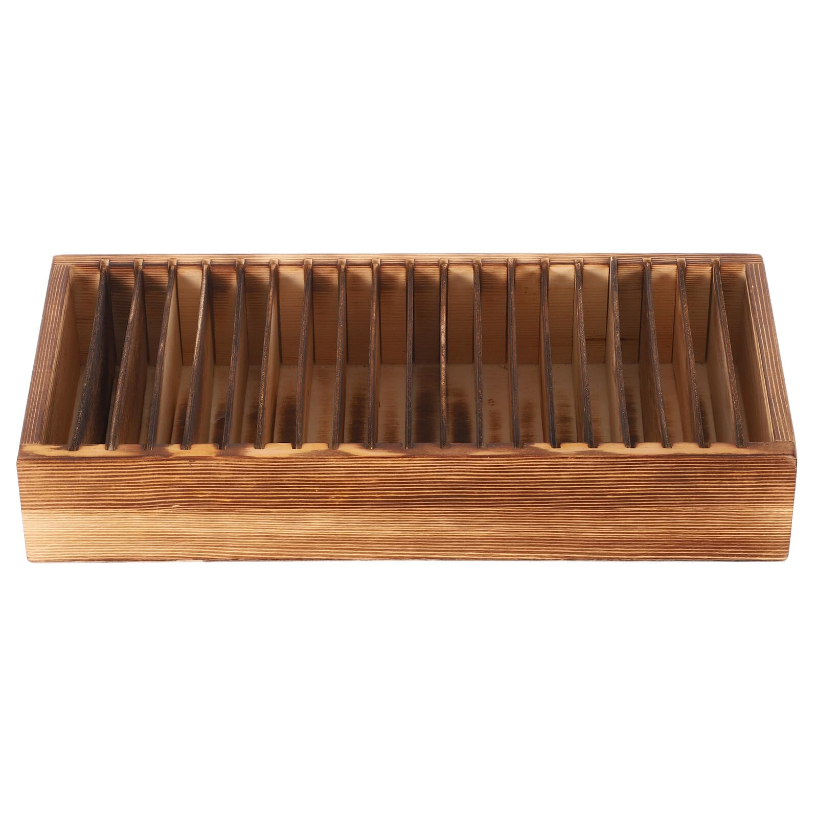Rangement bureau bois massif : boîte à cartes de visite 20 séparateurs