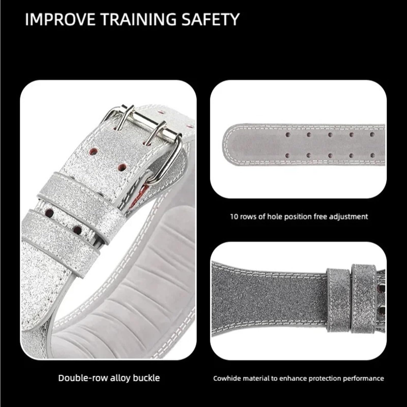 Cinturon Halterofilia 1 cinturón de levantamiento pesas 10,5 cm ancho, piel vaca for entrenamiento sentadillas y peso muerto, palanca for para el Gimnasio