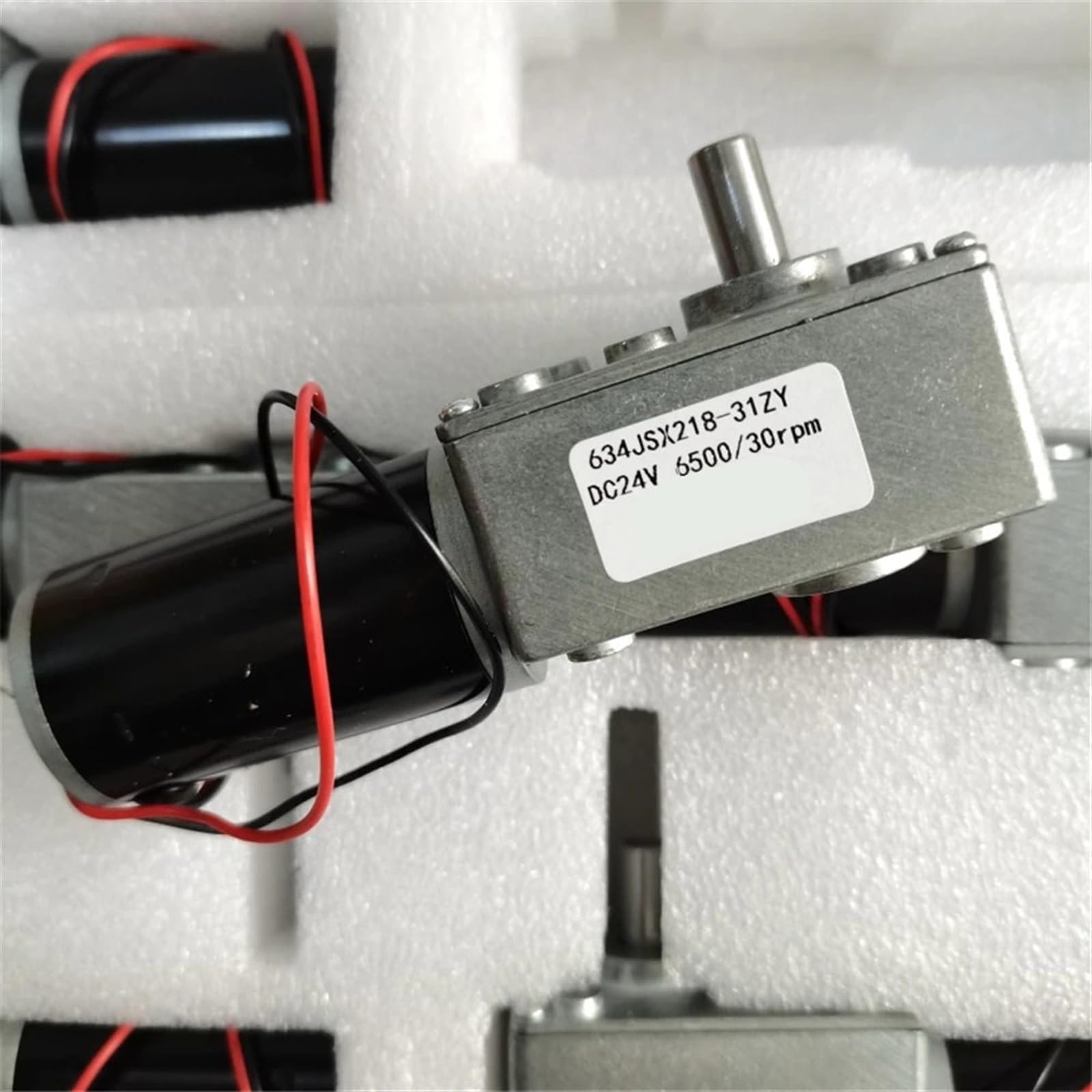 JSX634 Turbina a Vite Senza fine Motore Riduttore CC 12V24V 2-250RPM Coppia CW CCW Regolabile Apriporta for finestre Fai da Te(24V Single Shaft,160)