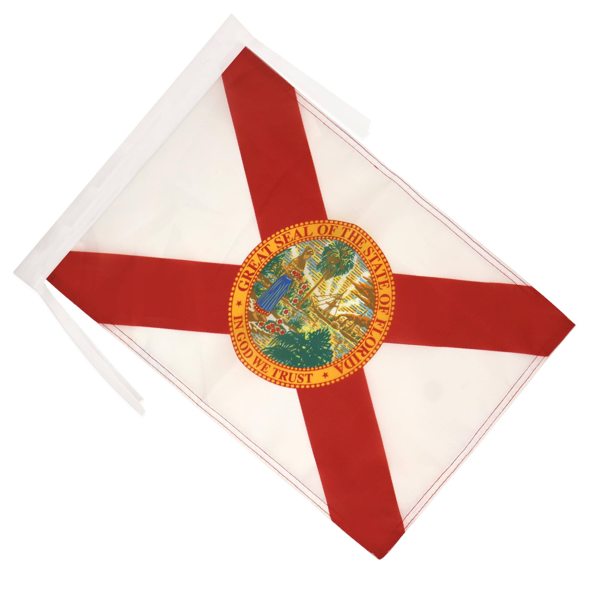 AZ FLAG, Florida Flag, 18'' x 12'', 100% Polyester US state of Floride Small Banner with Two Cords, Fade Resistant - Image 2