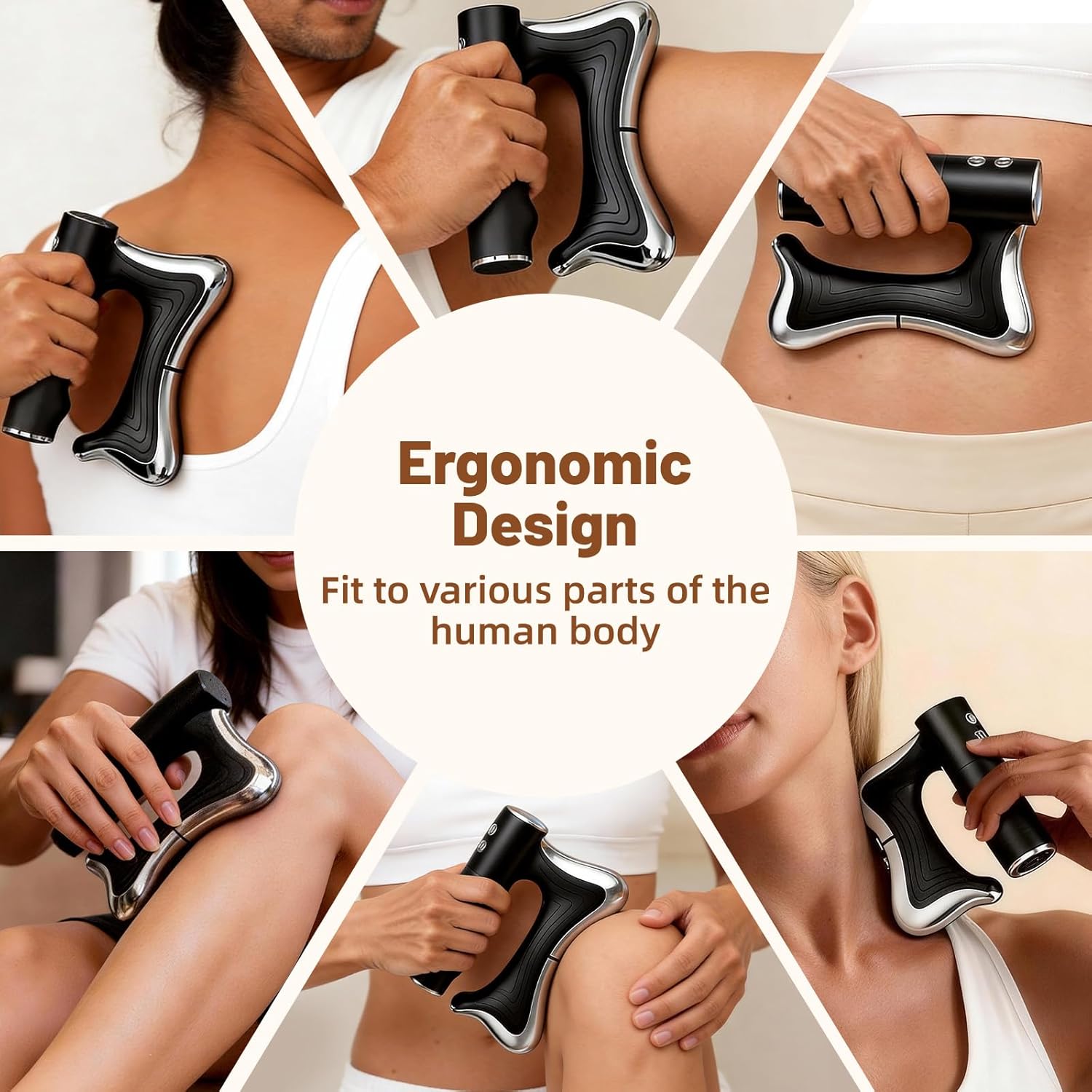 OTBK Heated Muscle Scraping Tool — Portable Muscle Relaxation Therapy Device. Features Three Modes: Vibration, Heat Therapy, and Microcurrent. (Electrothermal Fascia Cutter Black) - Image 5