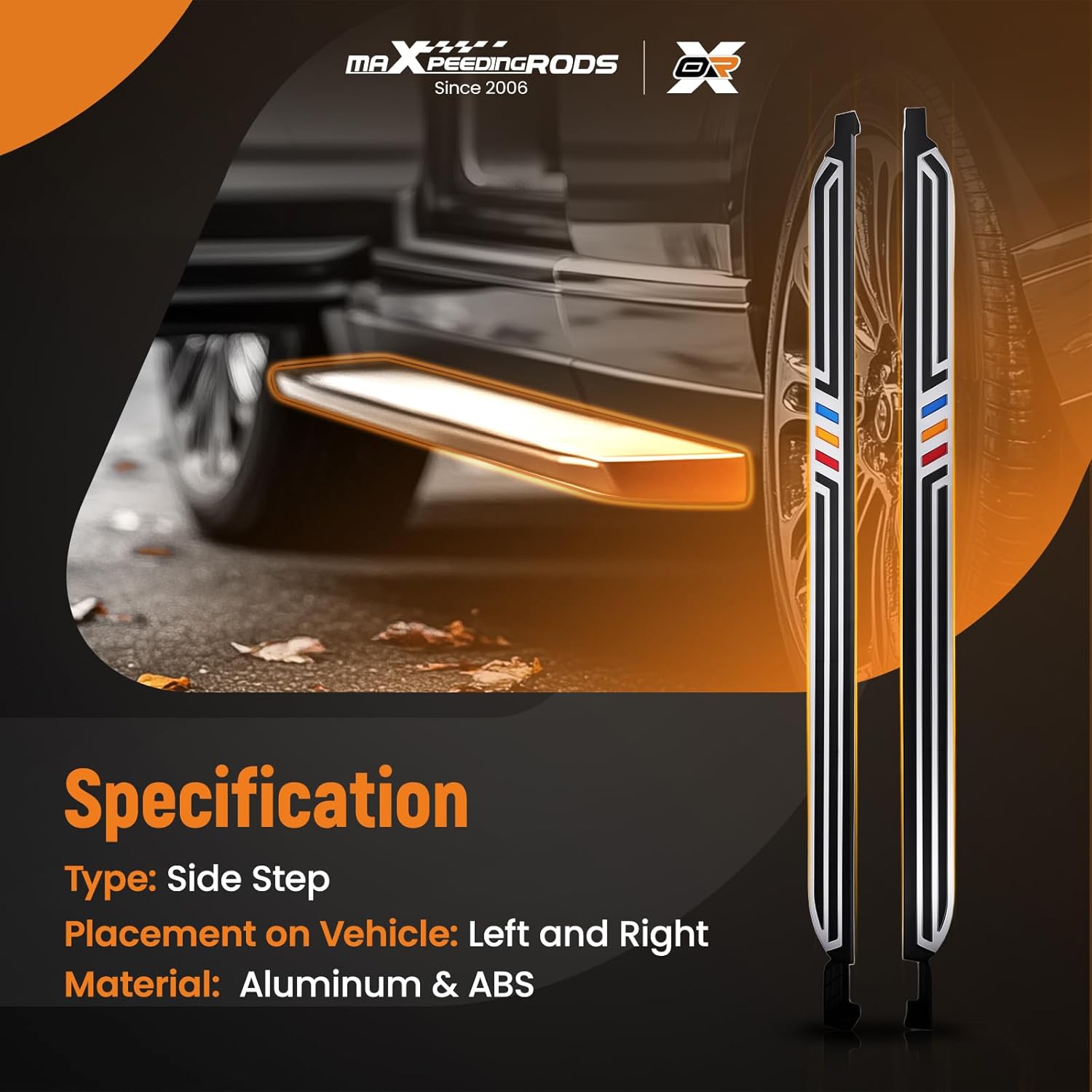 maXpeedingrods Running Boards for Volkswagen VW Atlas 2018-2024, Aluminum Side Step Nerf Bars