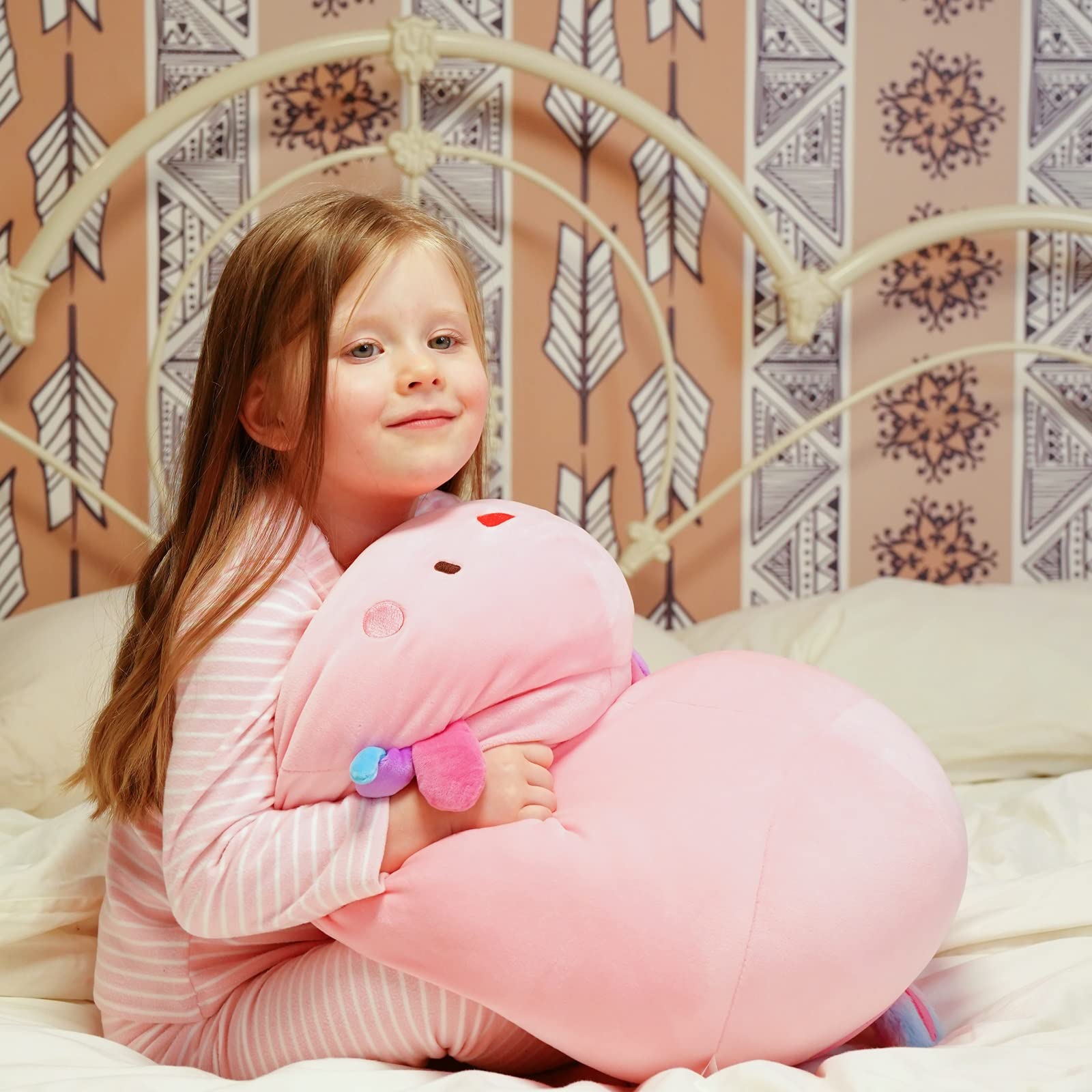 Mewaii Cuscino di Peluche Kawaii Giocattolo per Bambini Abbraccio Cuscino Giocattoli Animali di Peluche Cuscino bambola Morbido Regalo 3 anni in su