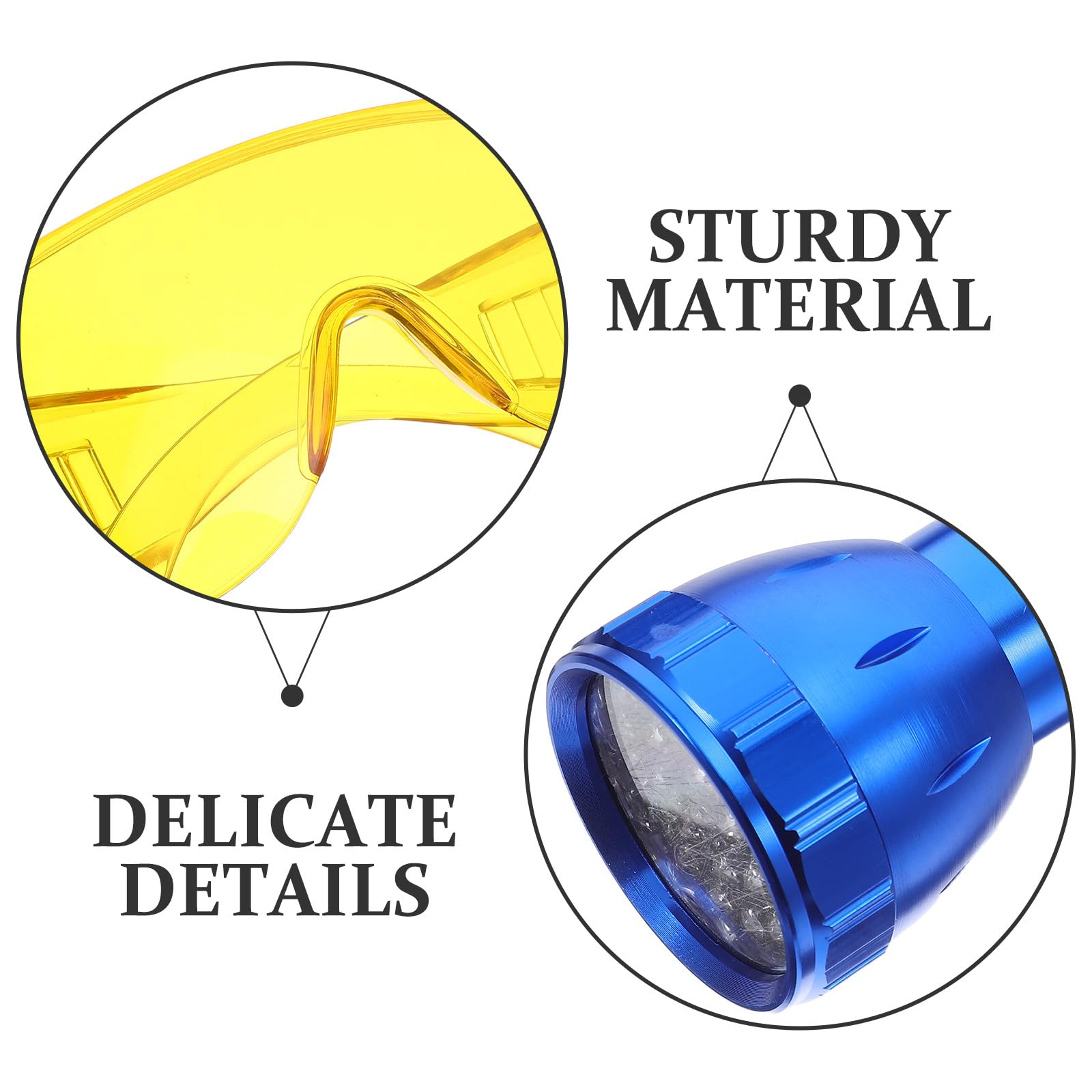 VOSAREA Kit de Détection de Fuites UV Lampe Torche 28 LED en Alliage D'aluminium Détection Rapide des Points de Fuite et Lunettes Fluorescentes pour Climatisation Automobile