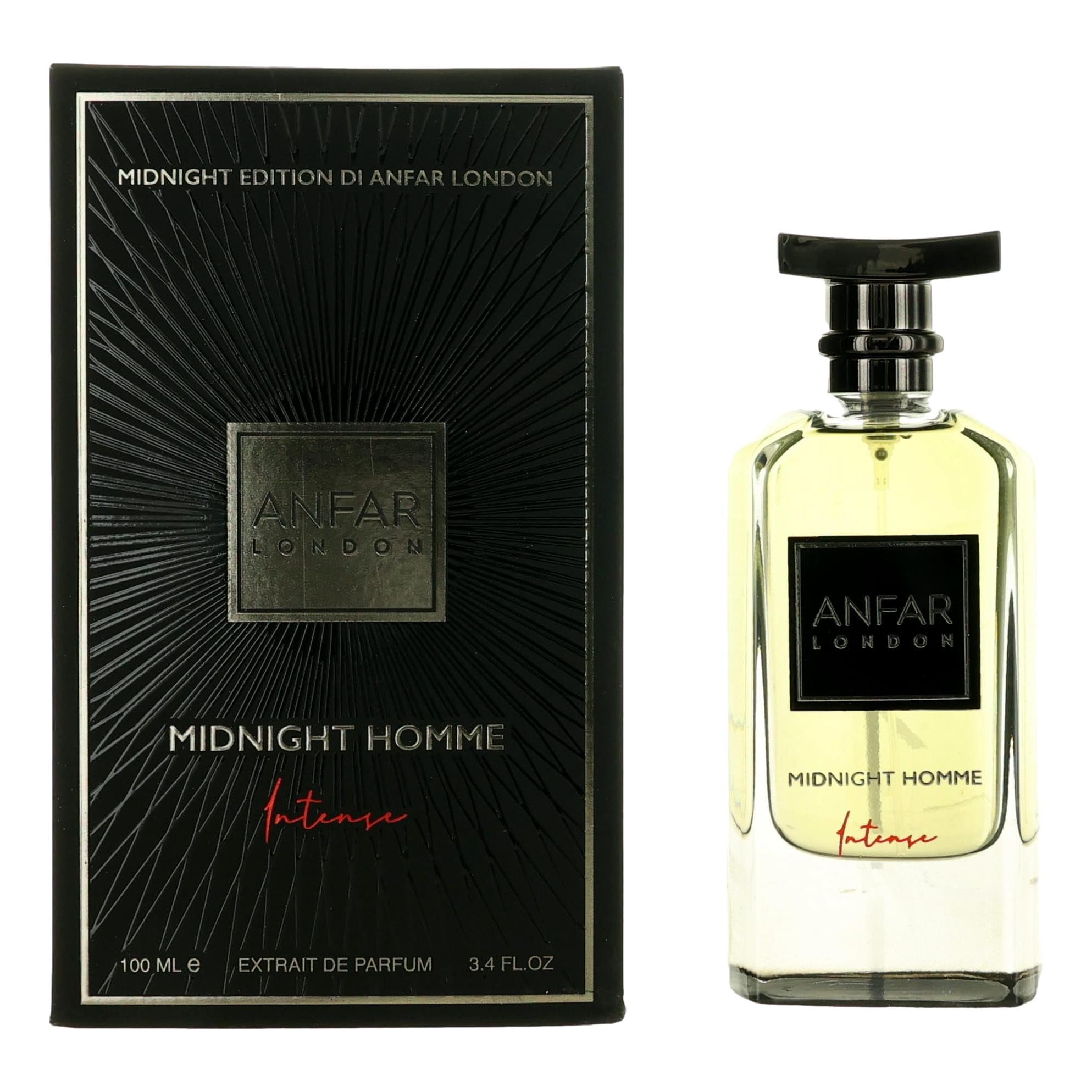 Anfar London - Midnigth Homme Intense by Anfar for Men - 3.4 oz Extrait De Parfum Spray