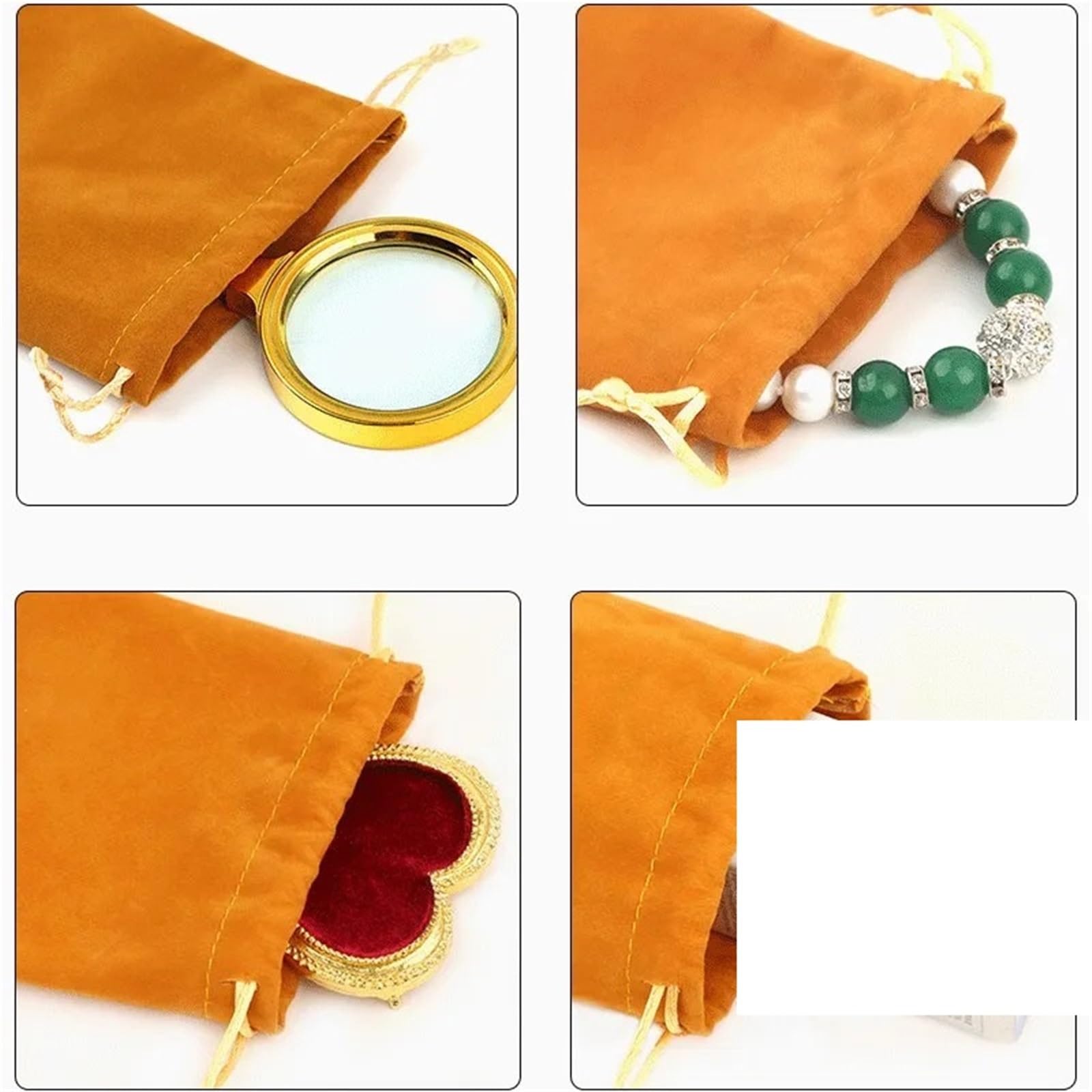 20 stücke Samt Kordelzug Taschen Farbe Kleine Kosmetische Lagerung Verpackung Tragbare Tasche Organizer Beutel Für Verpacken