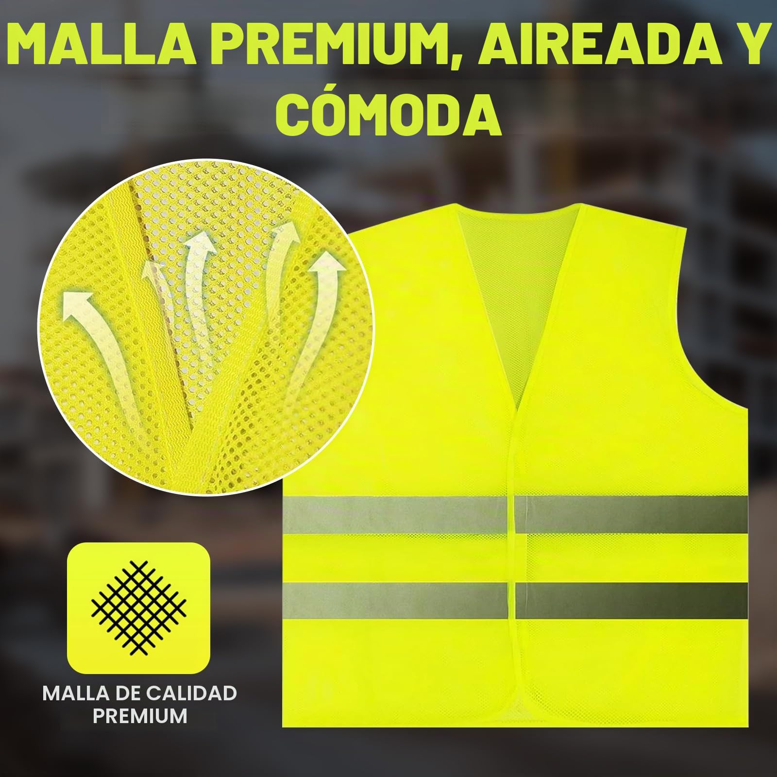 Chaleco reflectante para coche, 5 unidades, chaleco de seguridad para coche, chaleco de seguridad para niños y adultos, chaleco de seguridad de alta visibilidad, chaleco reflectante homologado