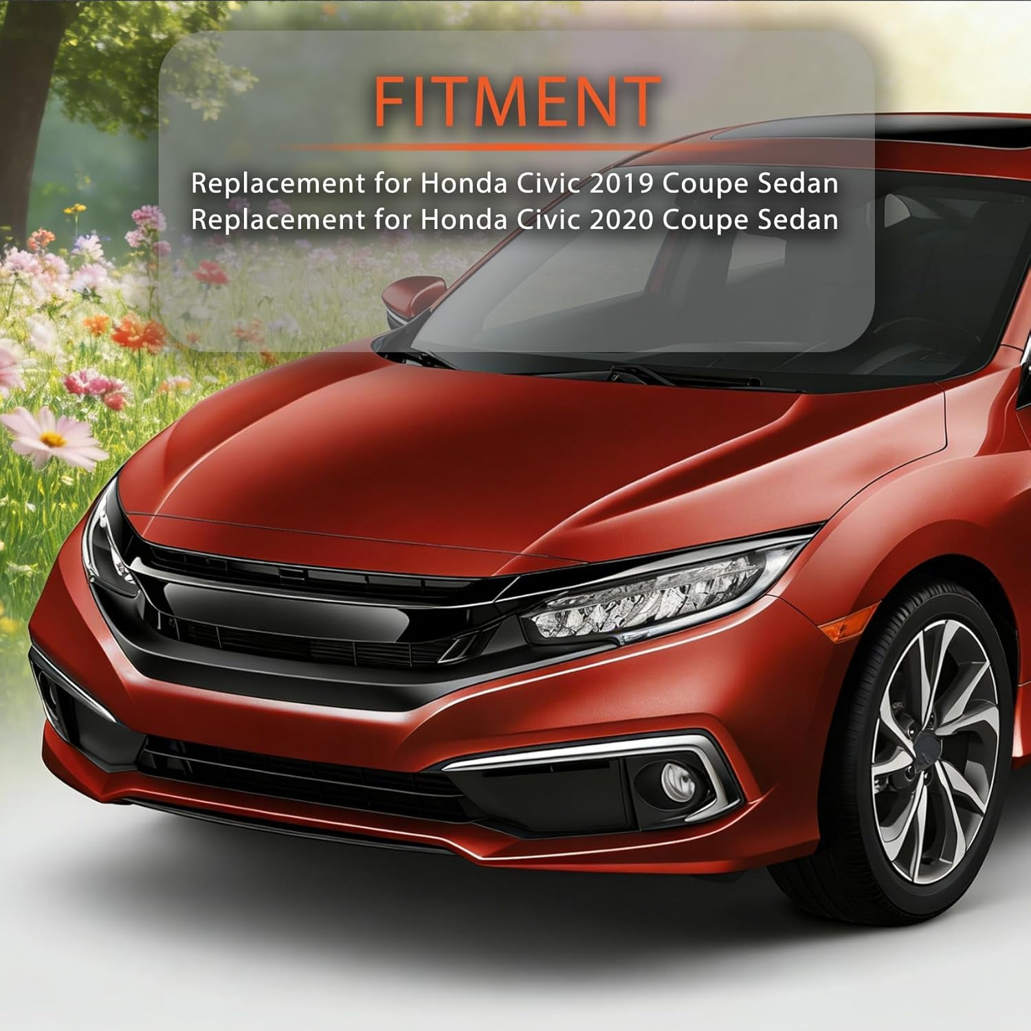 labwork Fog Lights Kit Replacement for Honda Civic 2019 2020 Coupe Sedan (4-door) Passenger and Driver Side Fog Lamps with Wire Harness Switch Kit 33950T5RA01 33950TBAA01