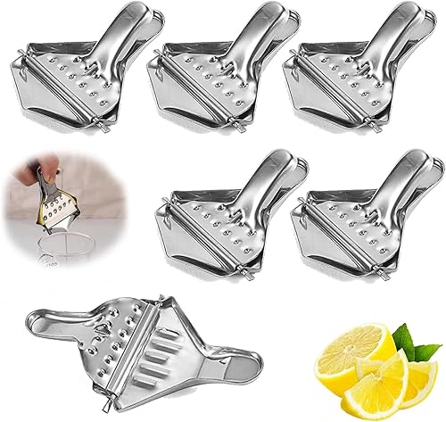 Yuiturt Exprimidor de limones de acero inoxidable, 6 unidades, exprimidor manual