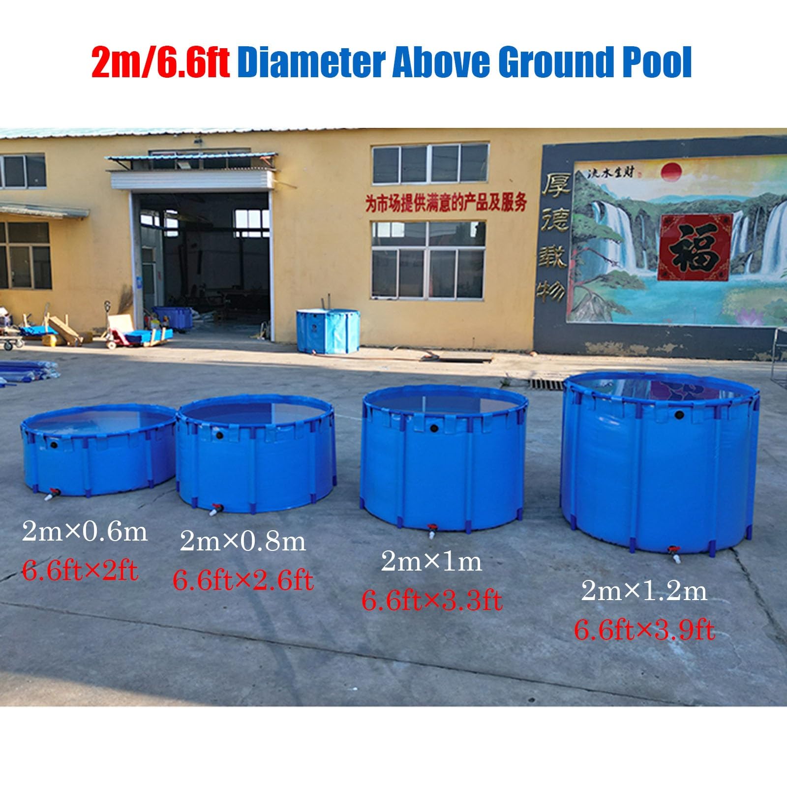 Tanque de Estanque de PVC, Conjunto de Piscina elevada para Exteriores - Estructura Redonda Resistente para Que niños y Adultos naden y se diviertan en el jardín.