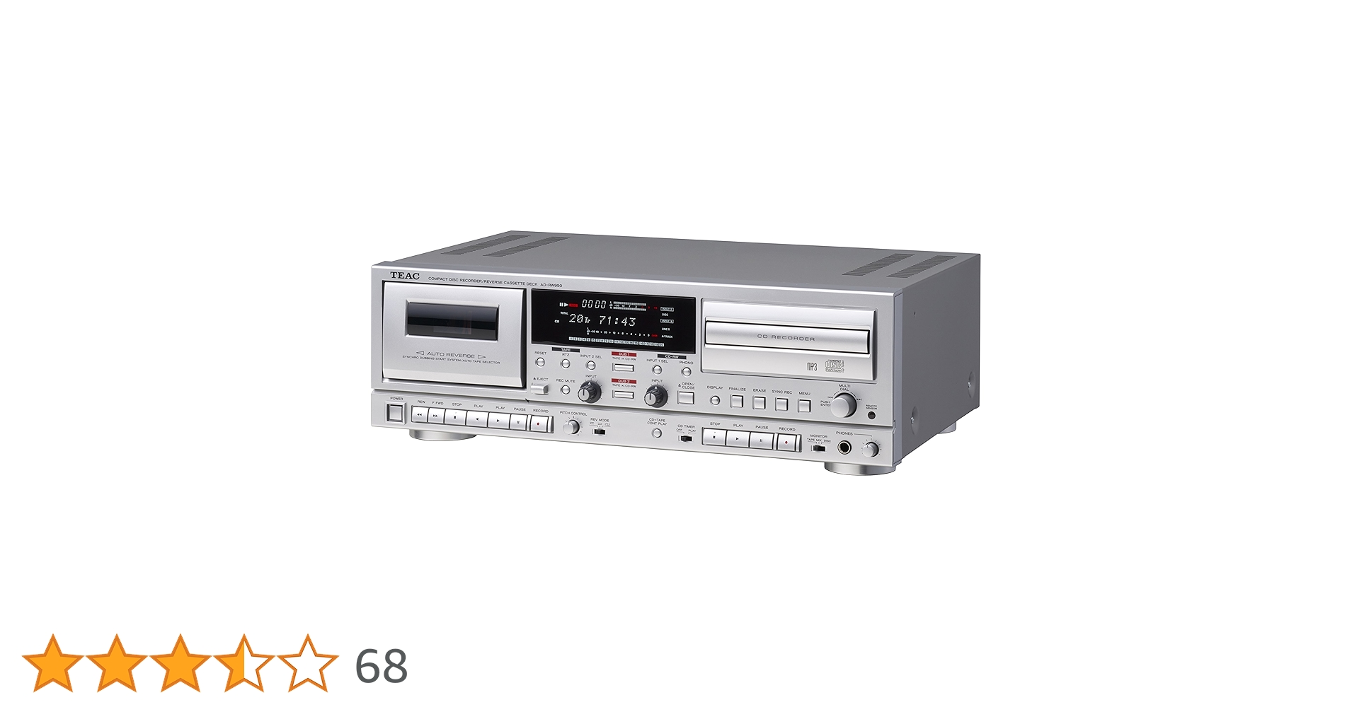 Amazon.co.jp: TEAC CDレコーダー/カセットデッキ シルバー AD