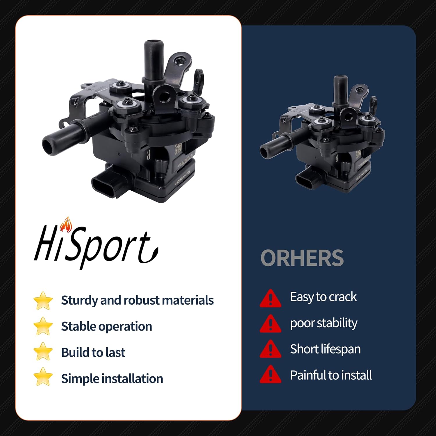 HiSport Vapor Canister Purge Valve Pump 12703879 - Compatible with Buick Encore GX Envision Cadillac CT4 CT5 XT4 XT5 Chevy Blazer Trailblazer Trax GMC Acadia 2019-2024 - Replaces 12712982 25204641