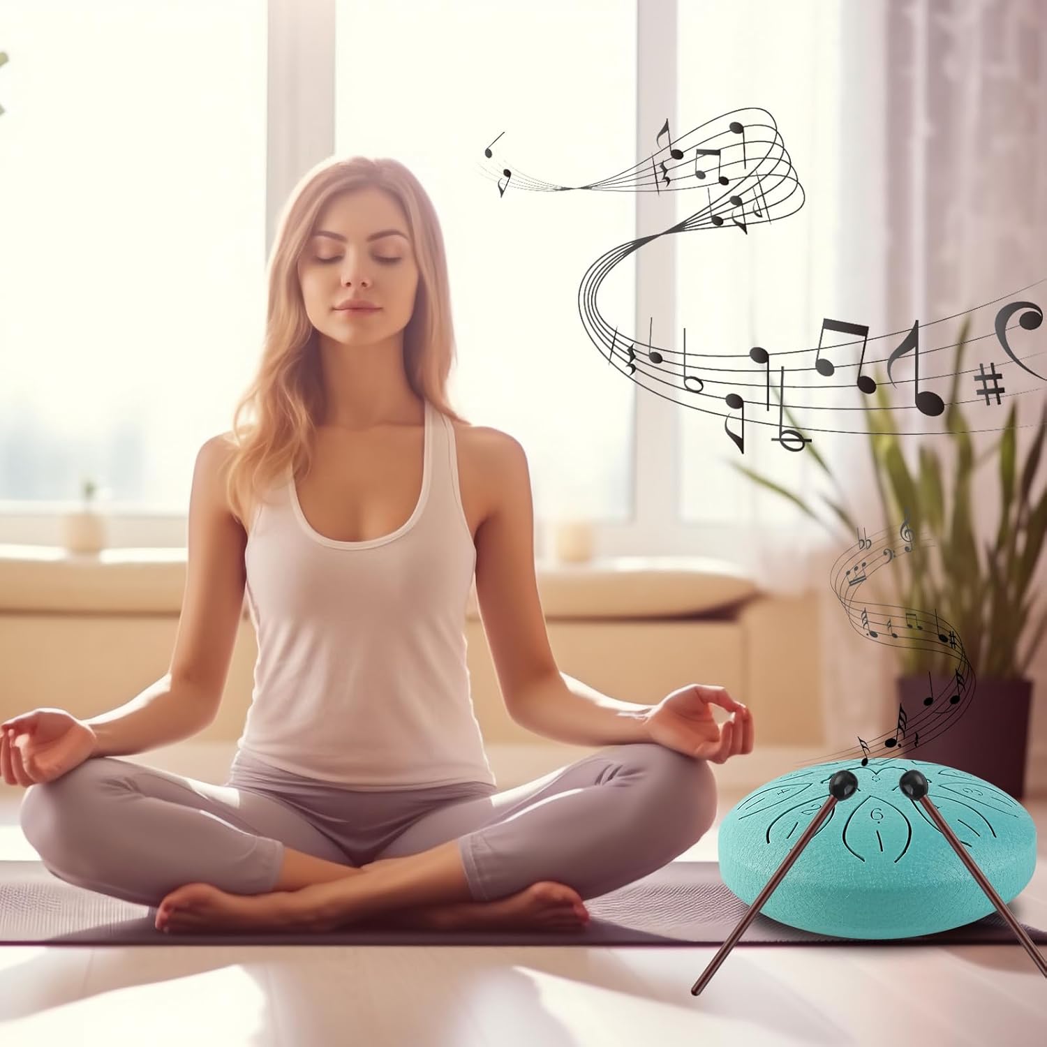 Steel Tongue Drum, 6 Inch 11 Notes Outdoor Rain Drum, Music Education And Yoga Gift, Includes Sheet Music, Drum Mallet, And Carry Bag