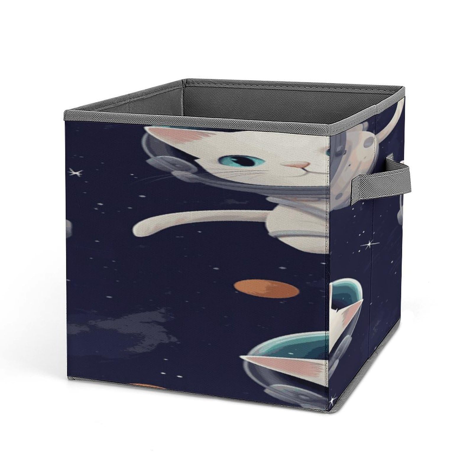 Fekiloot Style Fun Cat Astronaut Storage Bins Storage Baskets