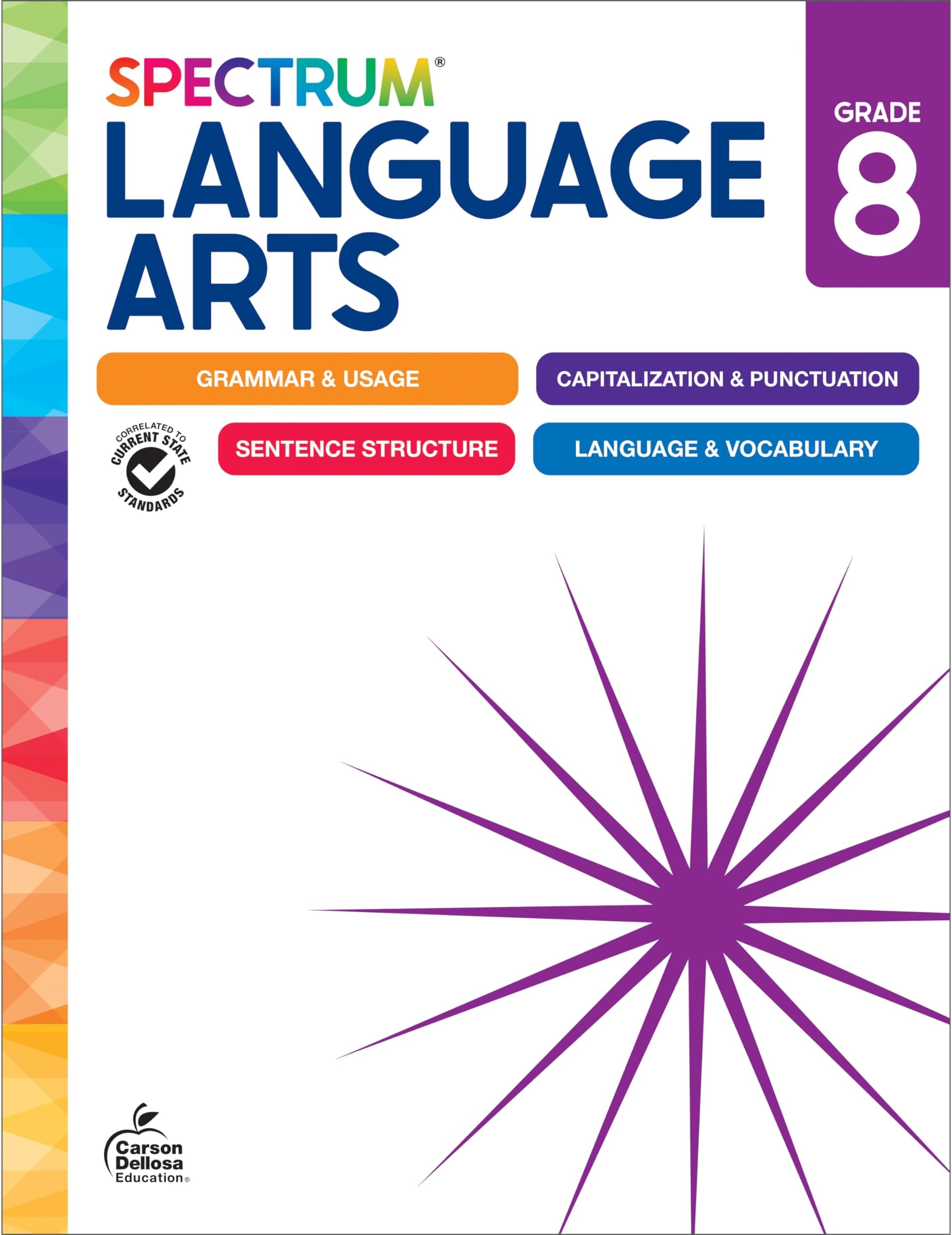 Spectrum Language Arts Workbook - Grade 8 - NEW