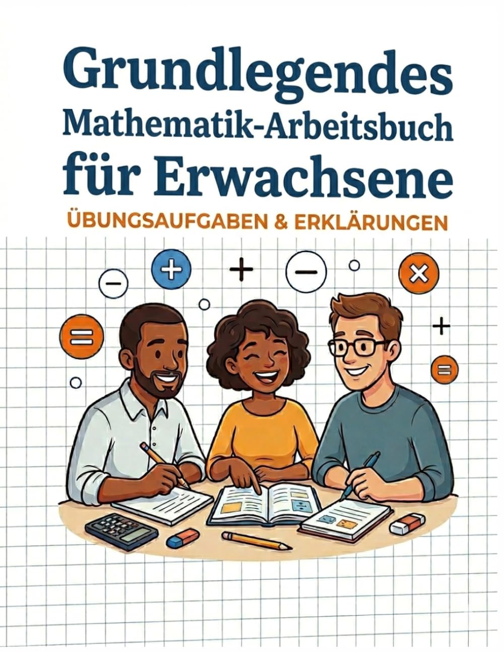 Grundlegendes Mathematik-Arbeitsbuch für Erwachsene: Arbeitsbuch zur Auffrischung der Mathematik für Erwachsene, Umfassende Mathematik-Übungen mit Additions-, Subtraktions- und Multiplikationsübungen