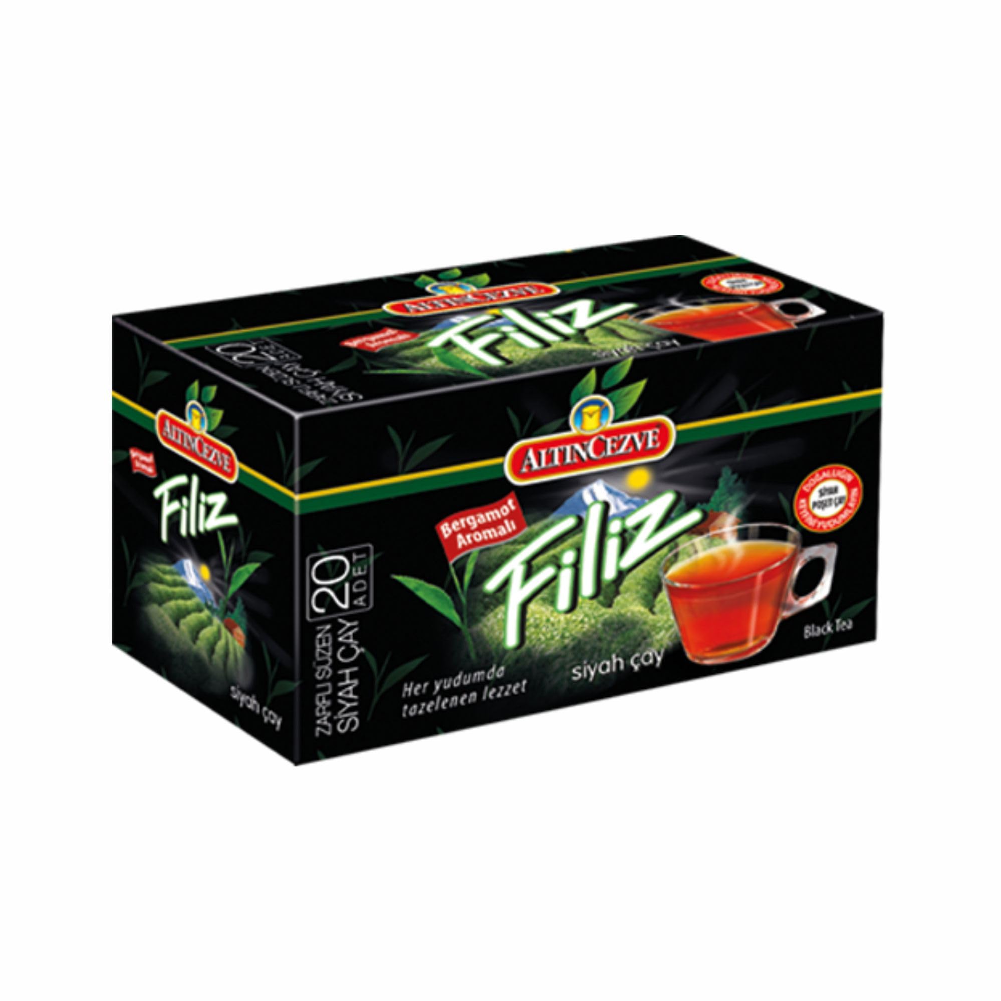 Altıncezve Filiz Çay Bergamot Aromalı (Earl Grey) Bardak Poşet Çay 20'li Paket