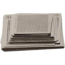 27Pcs Reballing Stencil Kit, Steel Solder Mesh for Direct Heat Rework, Compatible with IC Chips 0.25mm to 0.76mm Pitch, Direct Heat Solder Mesh