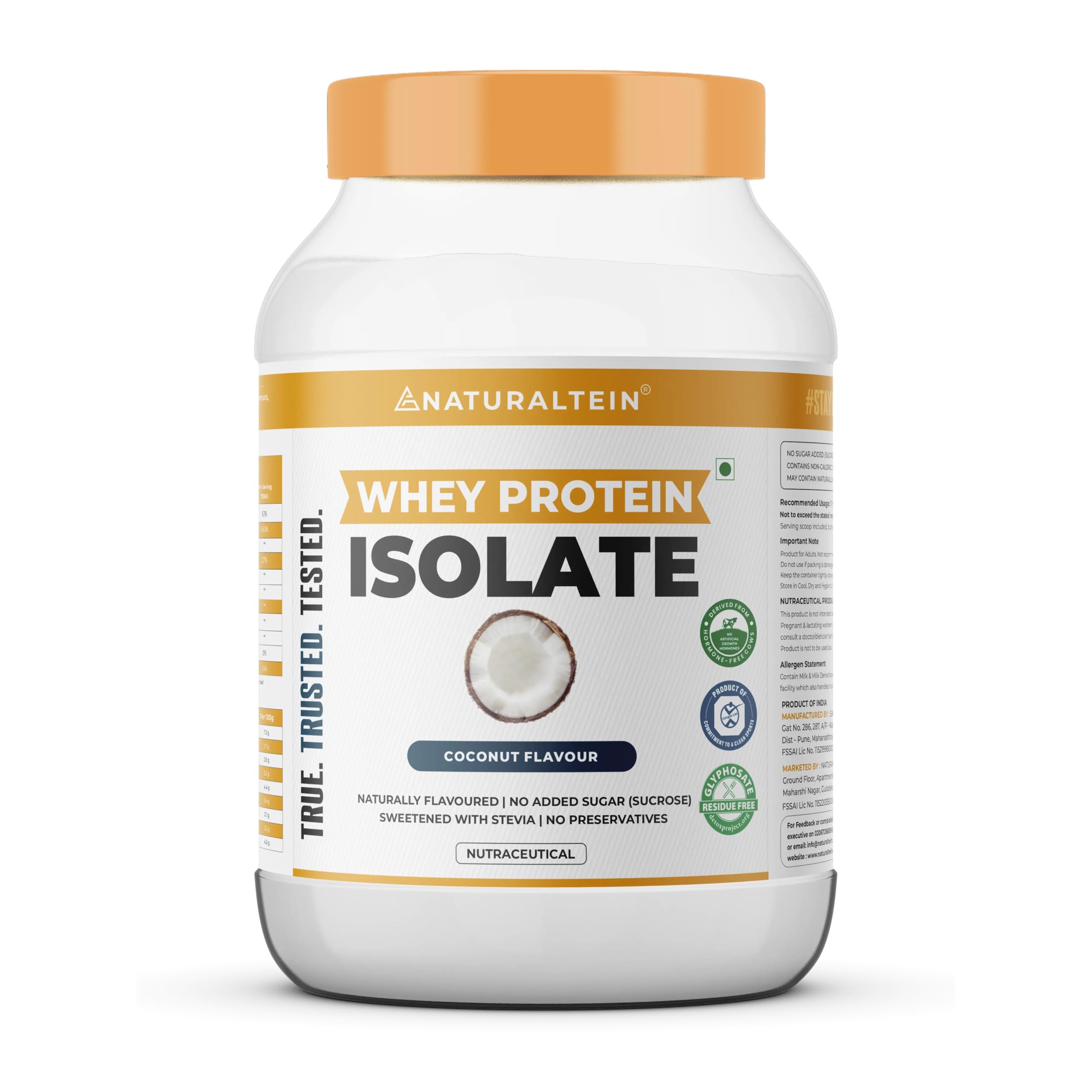 NATURALTEIN – 100% Natural Whey Protein Isolate – Coconut (24.6 G Protein) (B0CV7W9KFK) Amazon Price History, Amazon Price Tracker