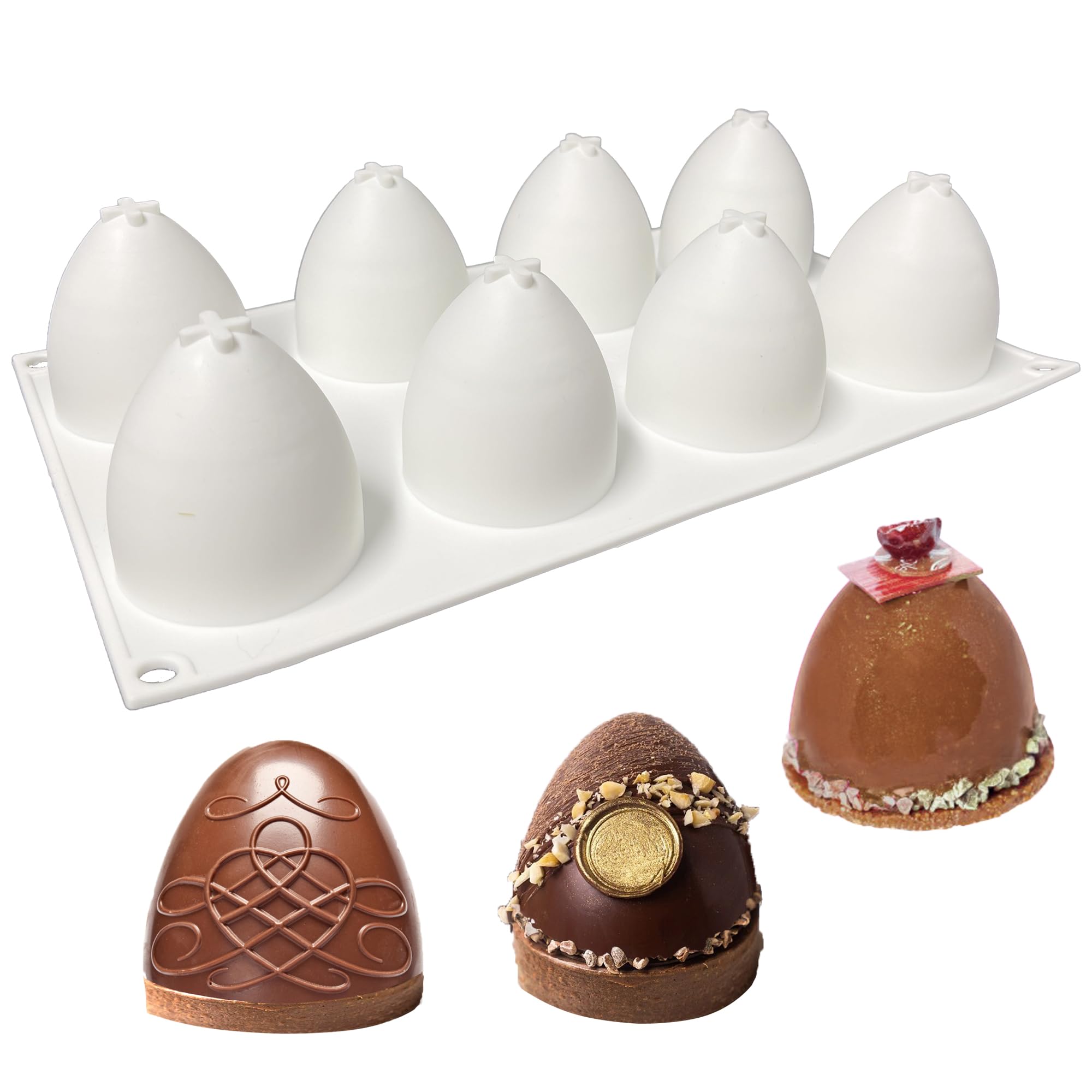Fleymu Moule Silicone pour Demi Sphere 5mm 228 Cavités, Moule à Chocolat Sphérique pour Boules de Gâteau/Bonbons avec Dôme
