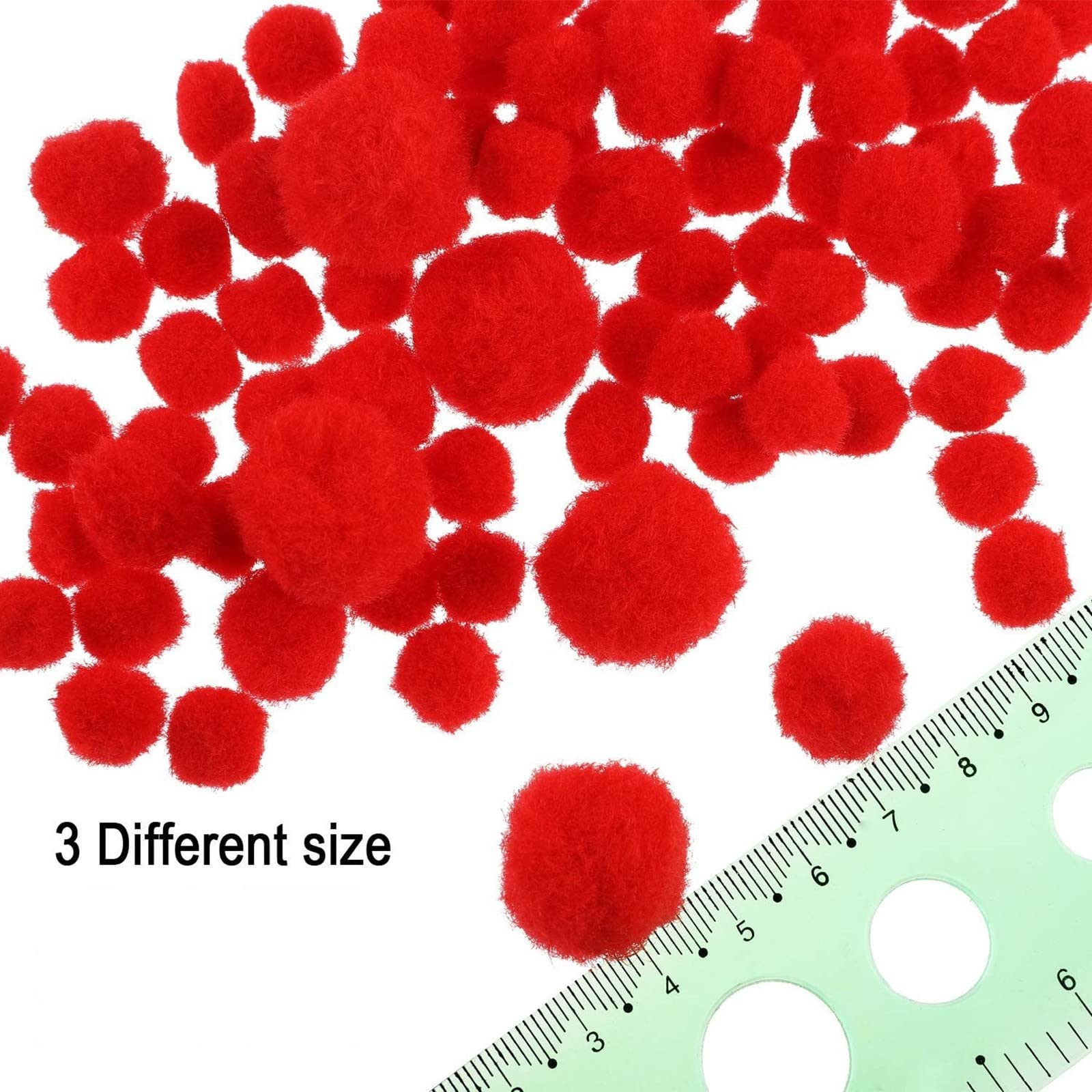 Cheeroyal 400pcs Noël Caribou Bricolage Kit D'artisanat, Y Compris 100pcs Brun Nettoyeur De Tuyau Chenille, 150pcs Yeux, 150pcs Pompons Rouges Pompons Rouge Nez Artisanat