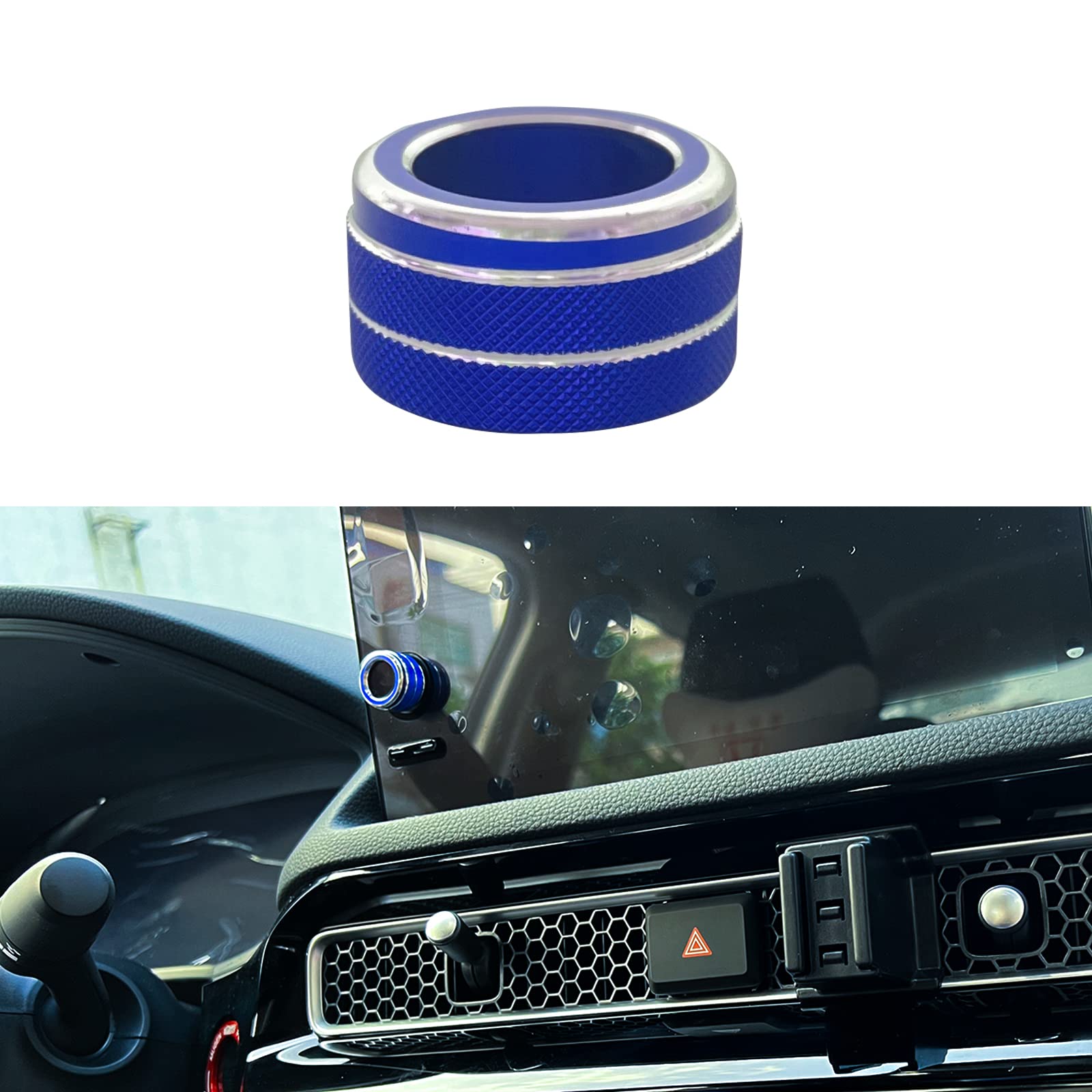 Honda Civic 2022 Volume Knob Cover - Aluminum Alloy Media Control Trim For 11th Gen Touring Models