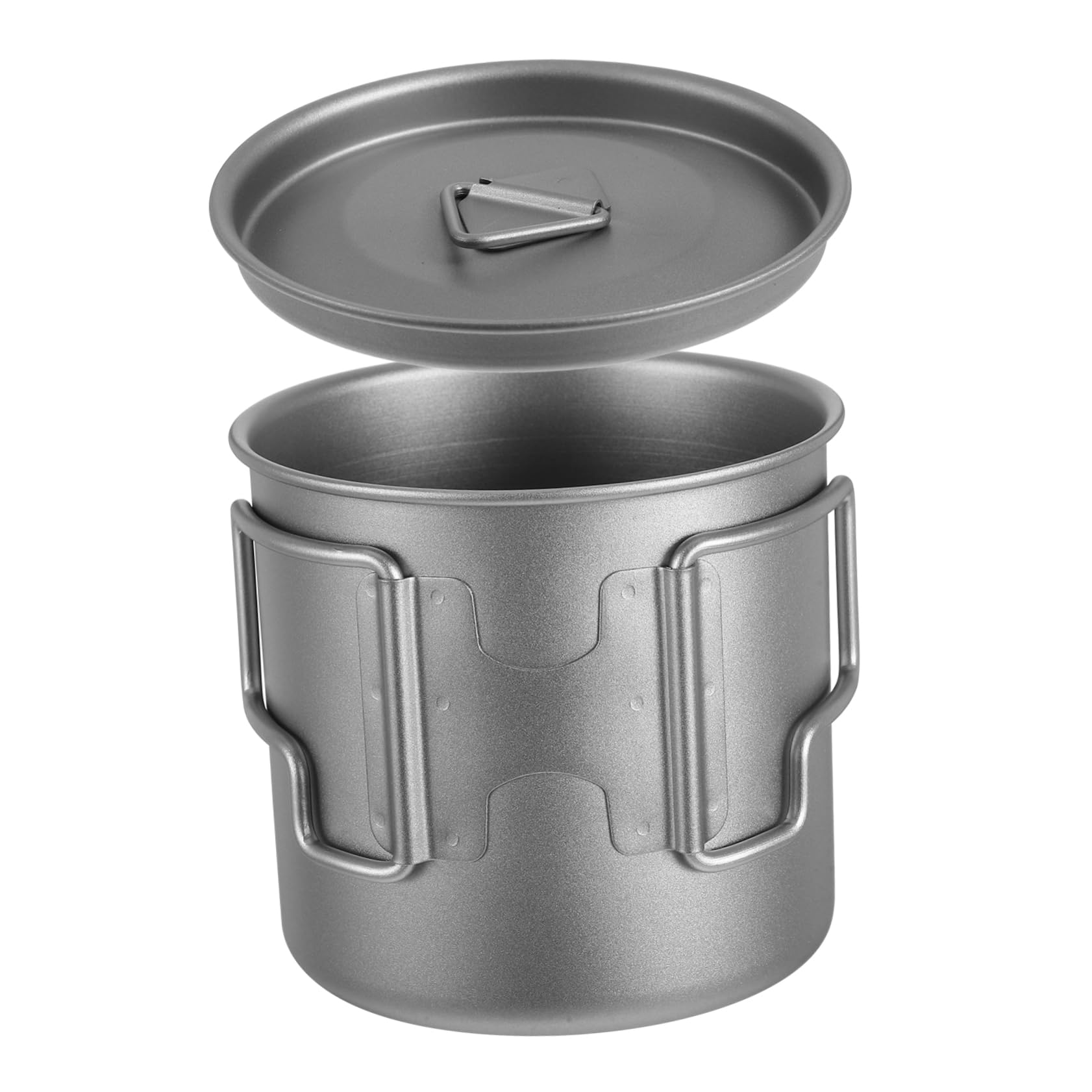 Alipis Tazza da Tè Portatile in Titanio, Tazza da Campeggio Leggera con Coperchio e Manico Pieghevole, per Picnic All'aperto e Ufficio