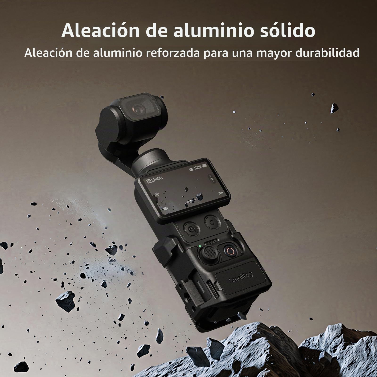 SMALLRIG Jaula protectora de aluminio para DJI Osmo Pocket 4, adaptador de expansión con orificios de 1/4"-20, soporte para zapata fría e interfaces magnéticas de liberación rápida - 6002