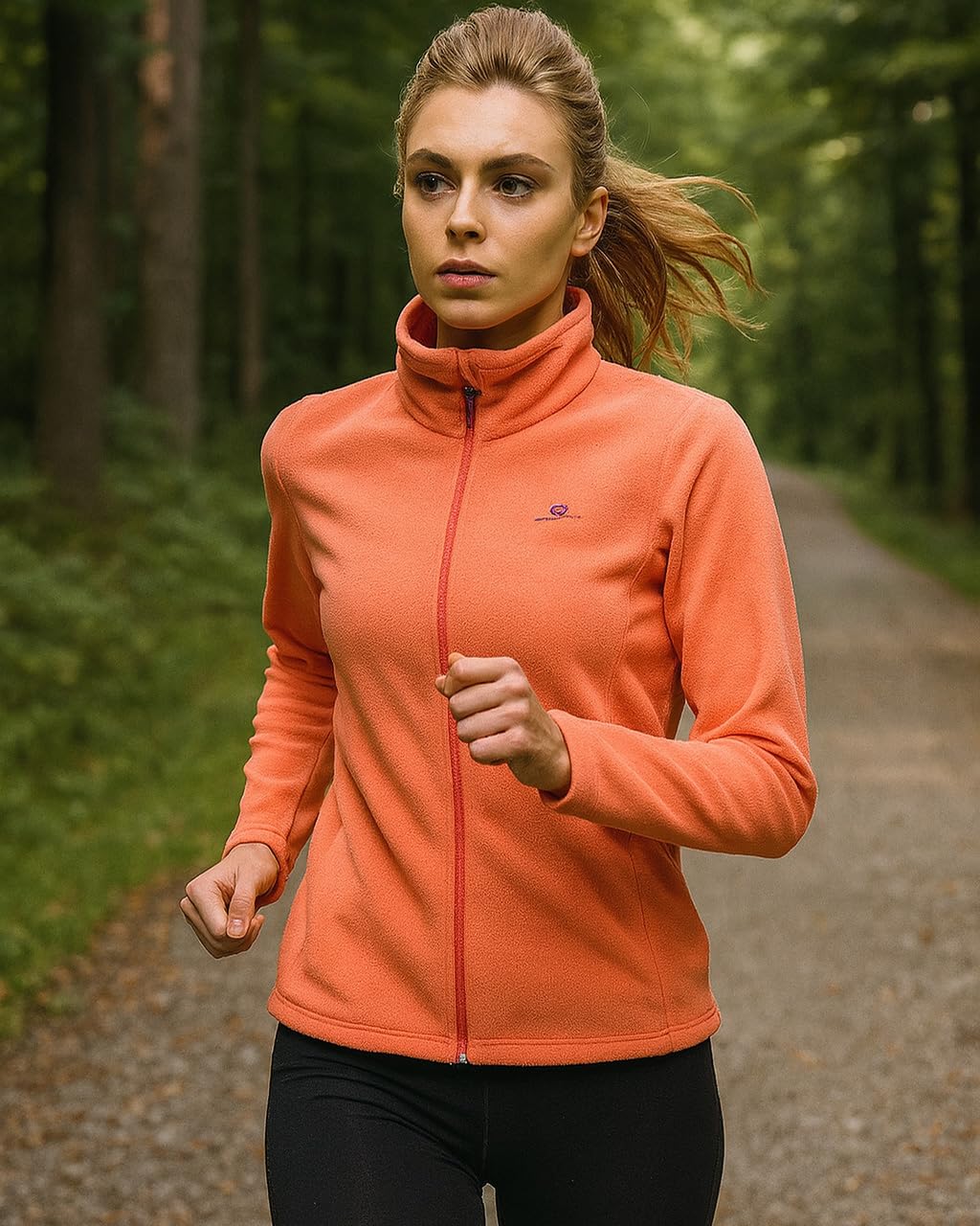 Maglia Donna in Micropile con Zip Sportiva - Felpa Giacchetto Donna con Zip in Pile Collo Alto Sci Trekking Tempo Libero attività all'aperto Lavoro