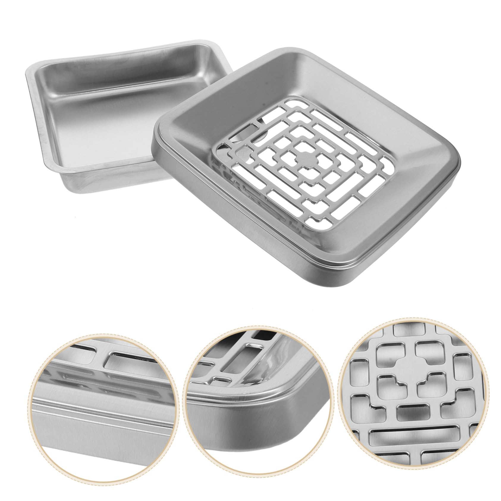 Tapa de Cubo de Basura de Acero Inoxidable para Exterior 1 Pieza