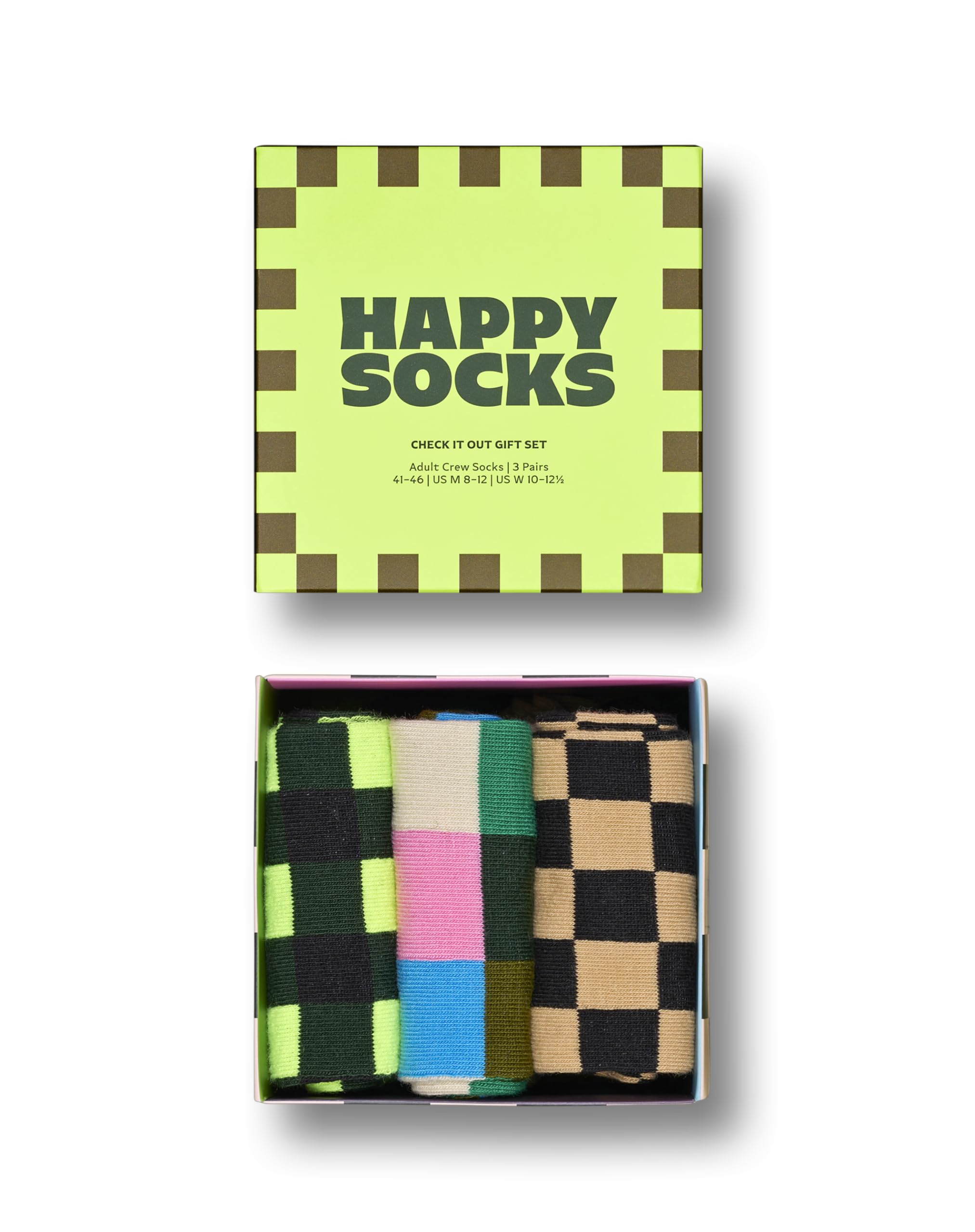 Happy Socks3-Pack Check It Out Socks Gift Set