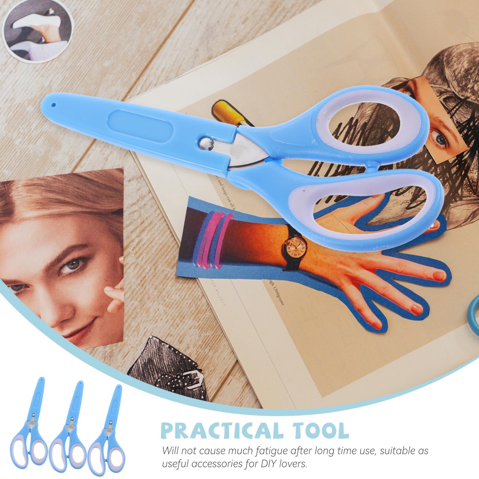 9pezzi Forbici Per Ragazzo Ragazza Con Manico Ergonomico e Protezione Per Scuola e Attività Di Fai Te Forbici Piccole e Leggere Per Lavori Manuali e Scrapbooking