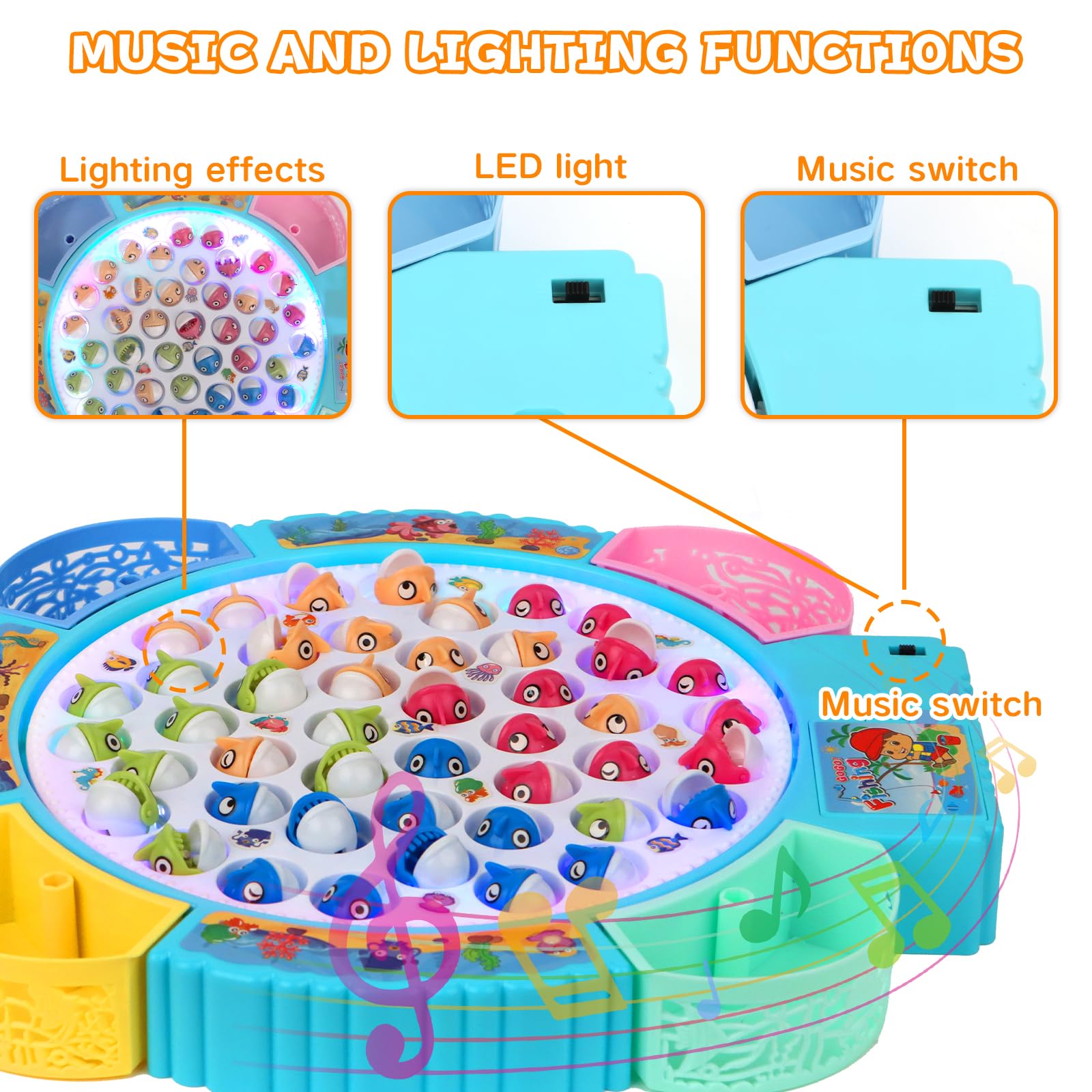 Set di giochi di pesca magnetici per bambini e bambini